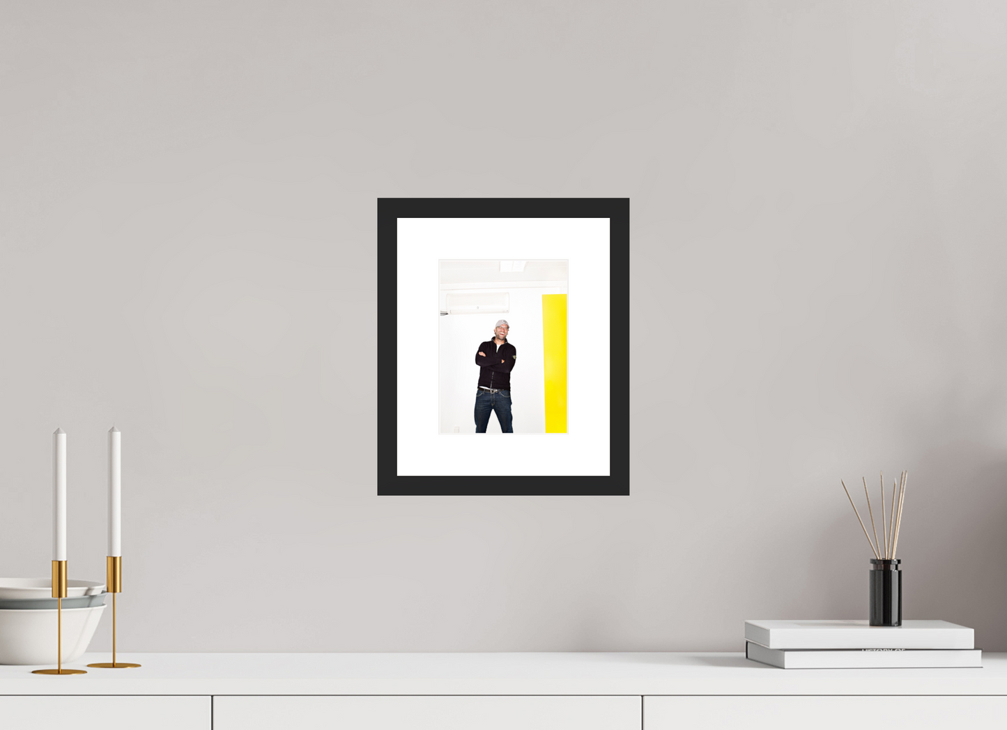 15 x 20 cm, Wood Frame with Passe-Partout | Black Matte Jürgen Klopp 01