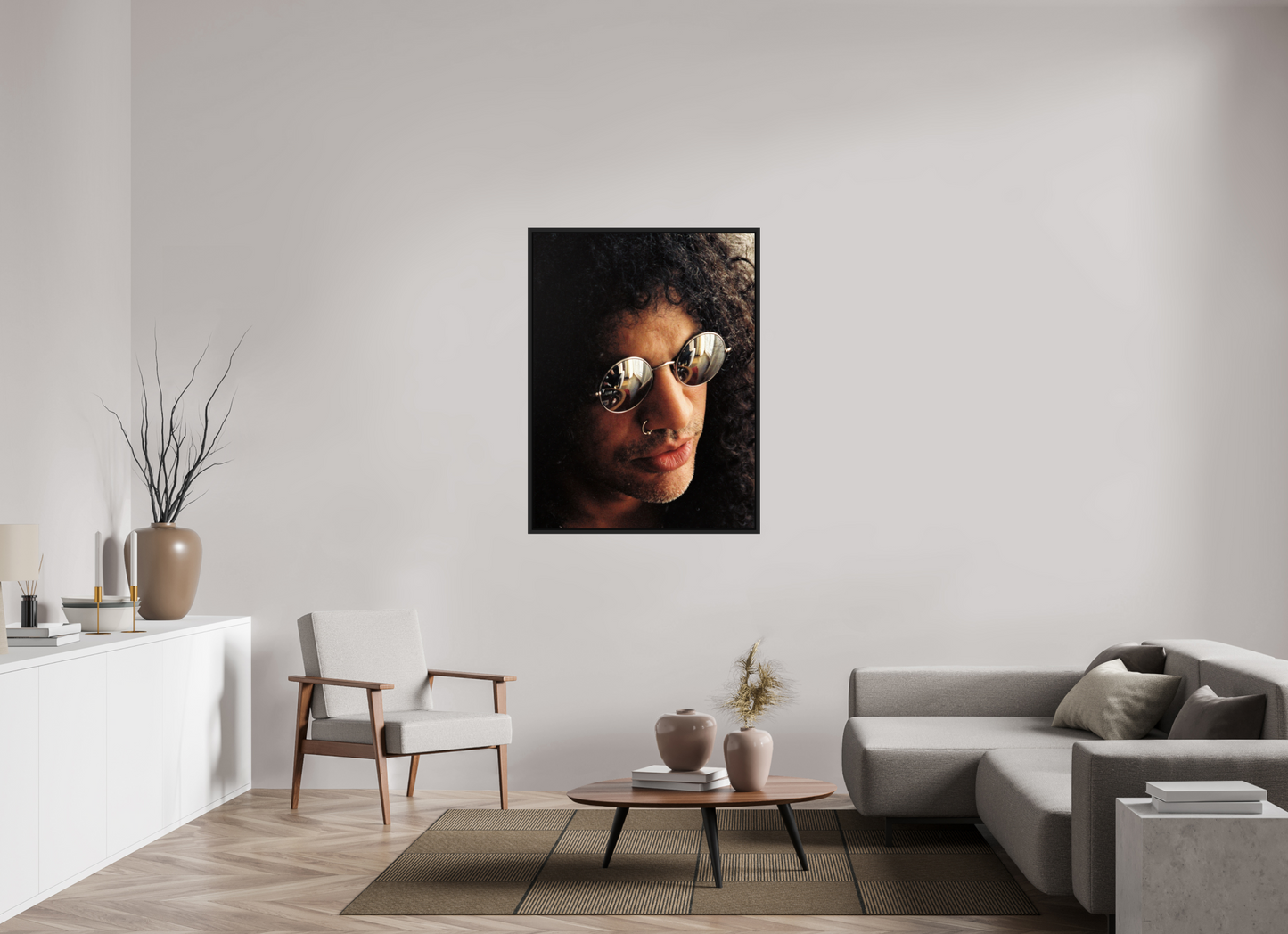 90 x 120 cm, Floater Frame | Black Matte Slash 04