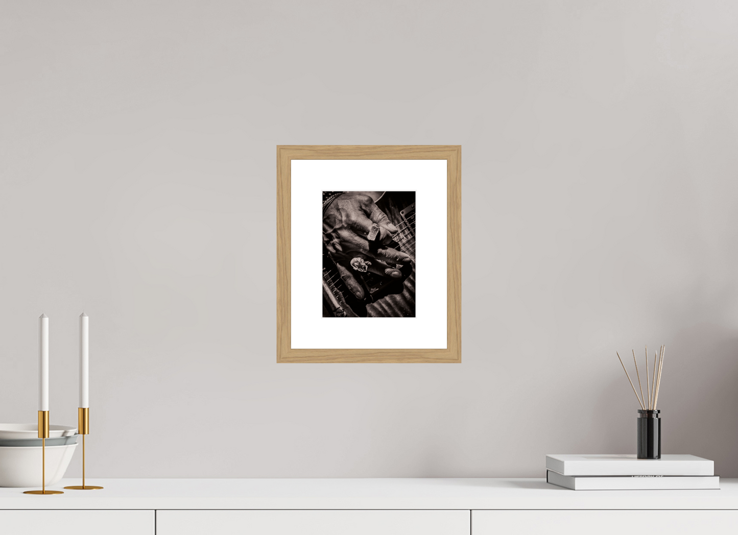 15 x 20 cm, Wood Frame with Passe-Partout | Oak Slash 09
