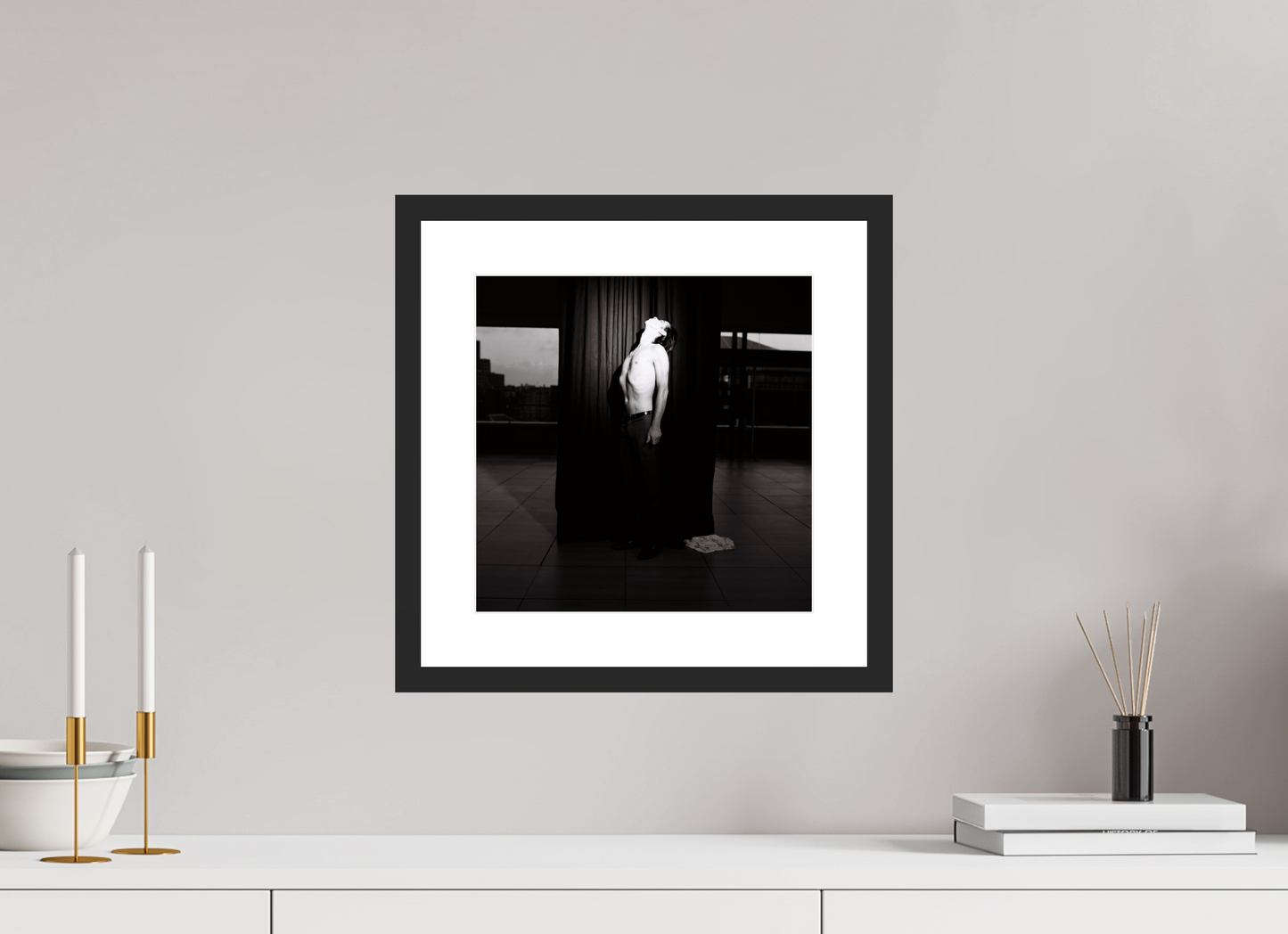 30 x 30 cm, Wood Frame with Passe-Partout | Black Matte Nick Cave 08