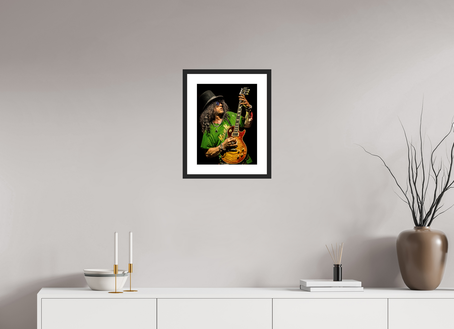 30 x 40 cm, Wood Frame with Passe-Partout | Black Matte Slash 11