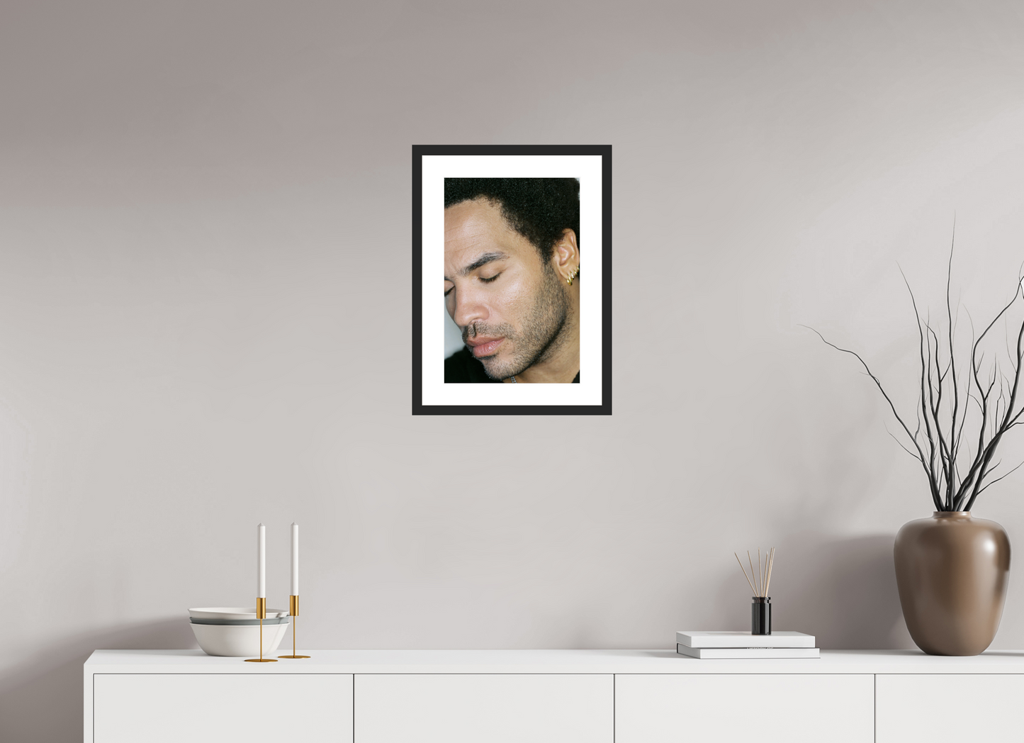 30 x 45 cm, Wood Frame with Passe-Partout | Black Matte Lenny Kravitz 11