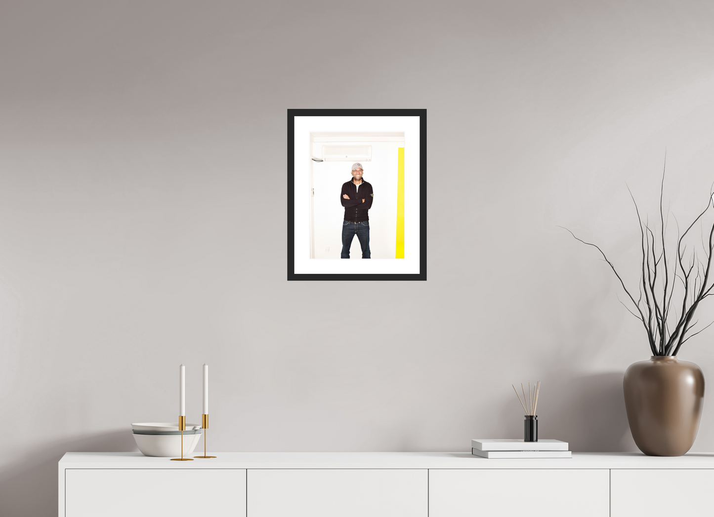 30 x 40 cm, Wood Frame with Passe-Partout | Black Matte Jürgen Klopp 02