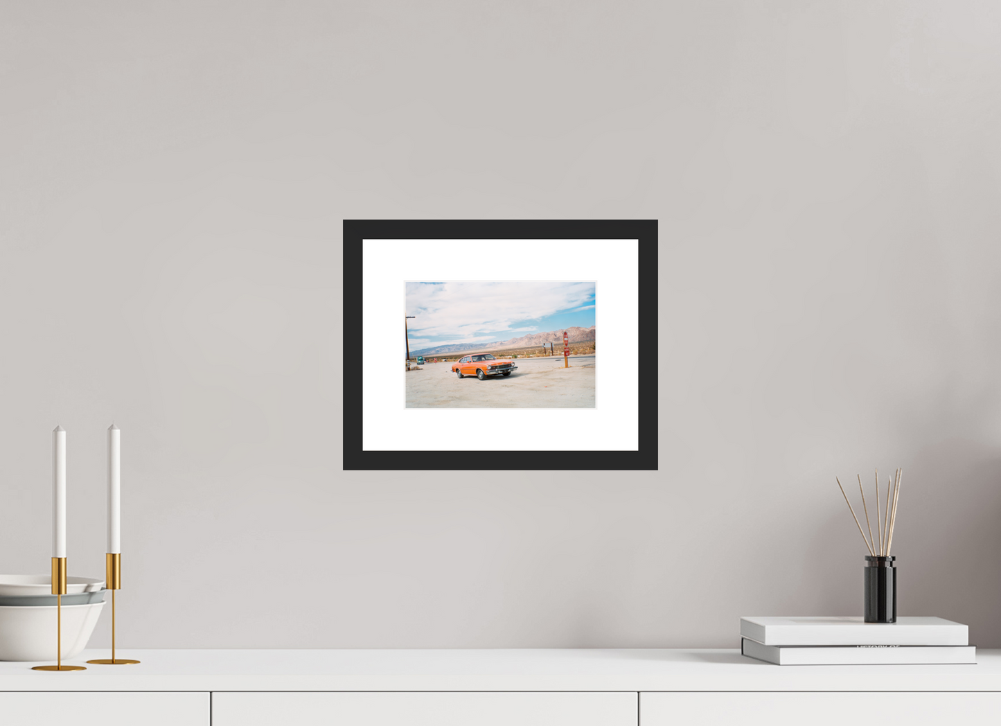 22,1 x 15 cm, Wood Frame with Passe-Partout | Black Matte USA - Agfa Clack 04