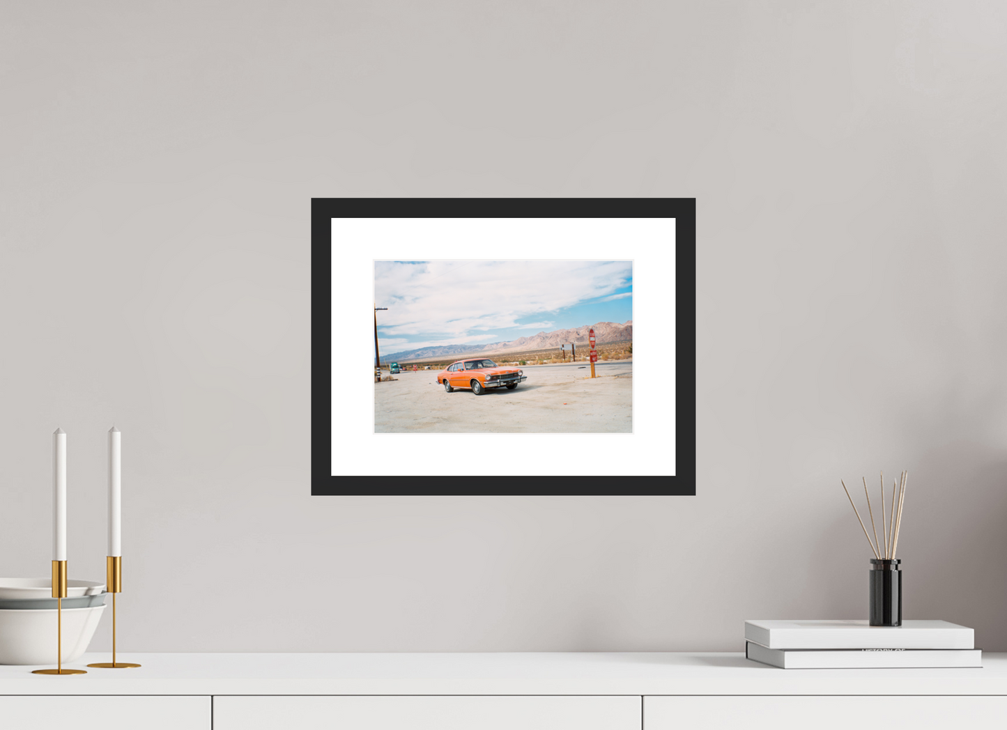 29,5 x 20 cm, Wood Frame with Passe-Partout | Black Matte USA - Agfa Clack 04