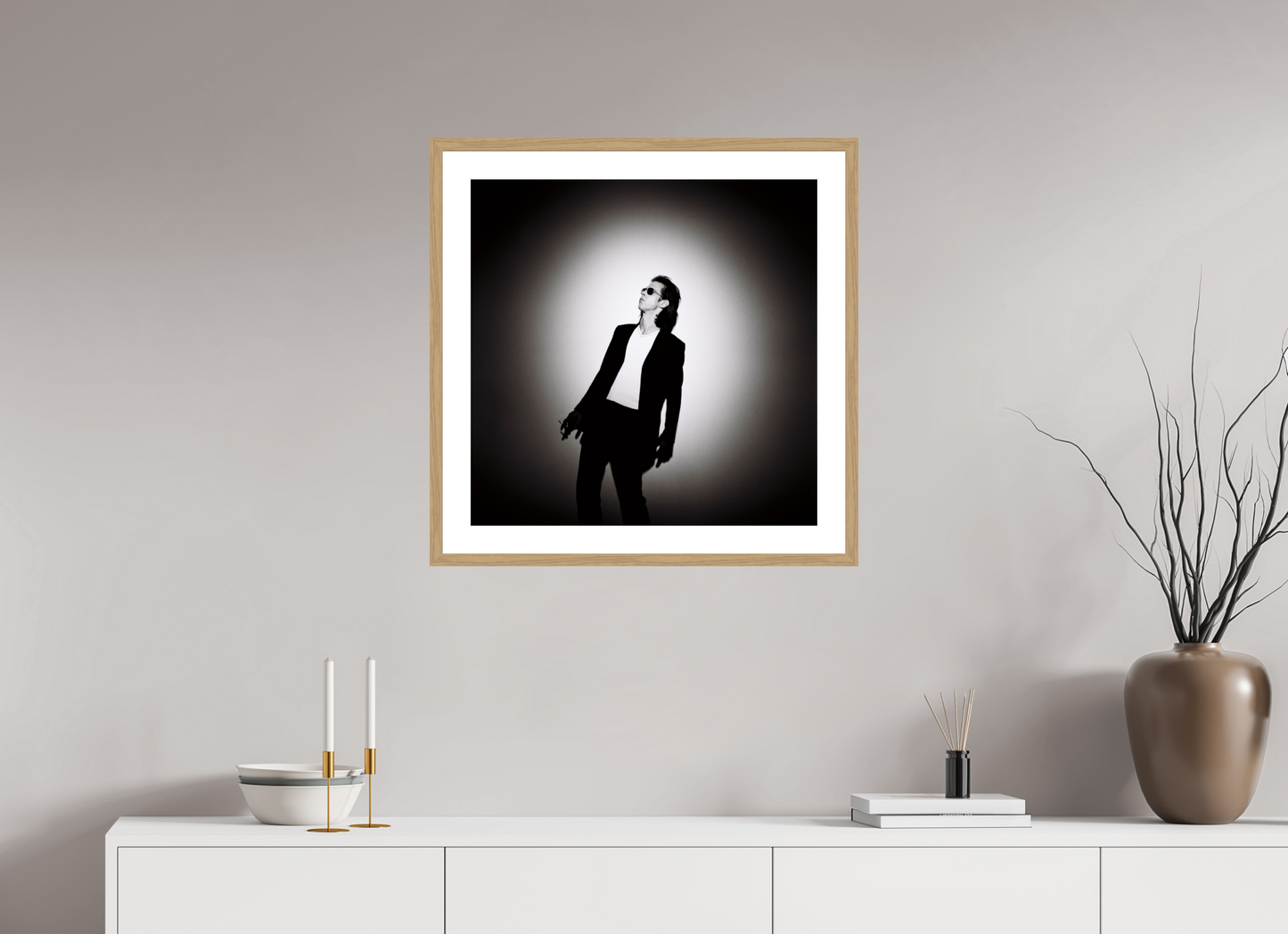 60 x 60 cm, Wood Frame with Passe-Partout | Oak Nick Cave 11