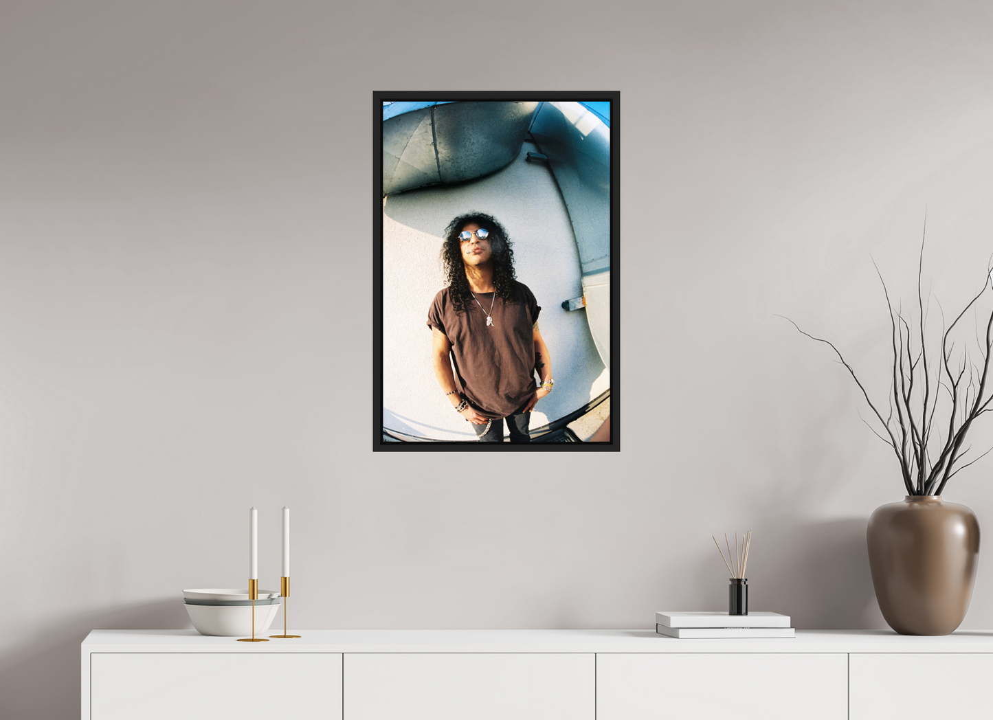 50 x 75 cm, Floater Frame | Black Matte Slash 02