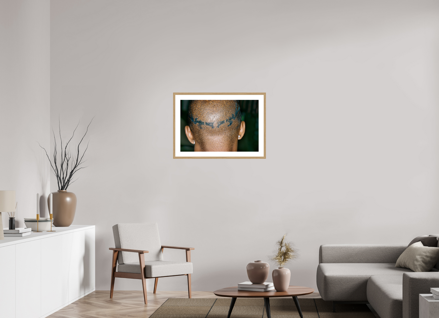 75 x 50 cm, Wood Frame with Passe-Partout | Oak Jamie Foxx 05