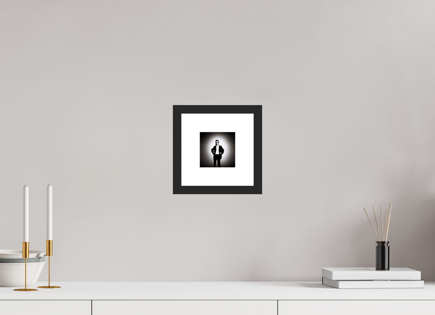 10 x 10 cm, Wood Frame with Passe-Partout | Black Matte Nick Cave 02