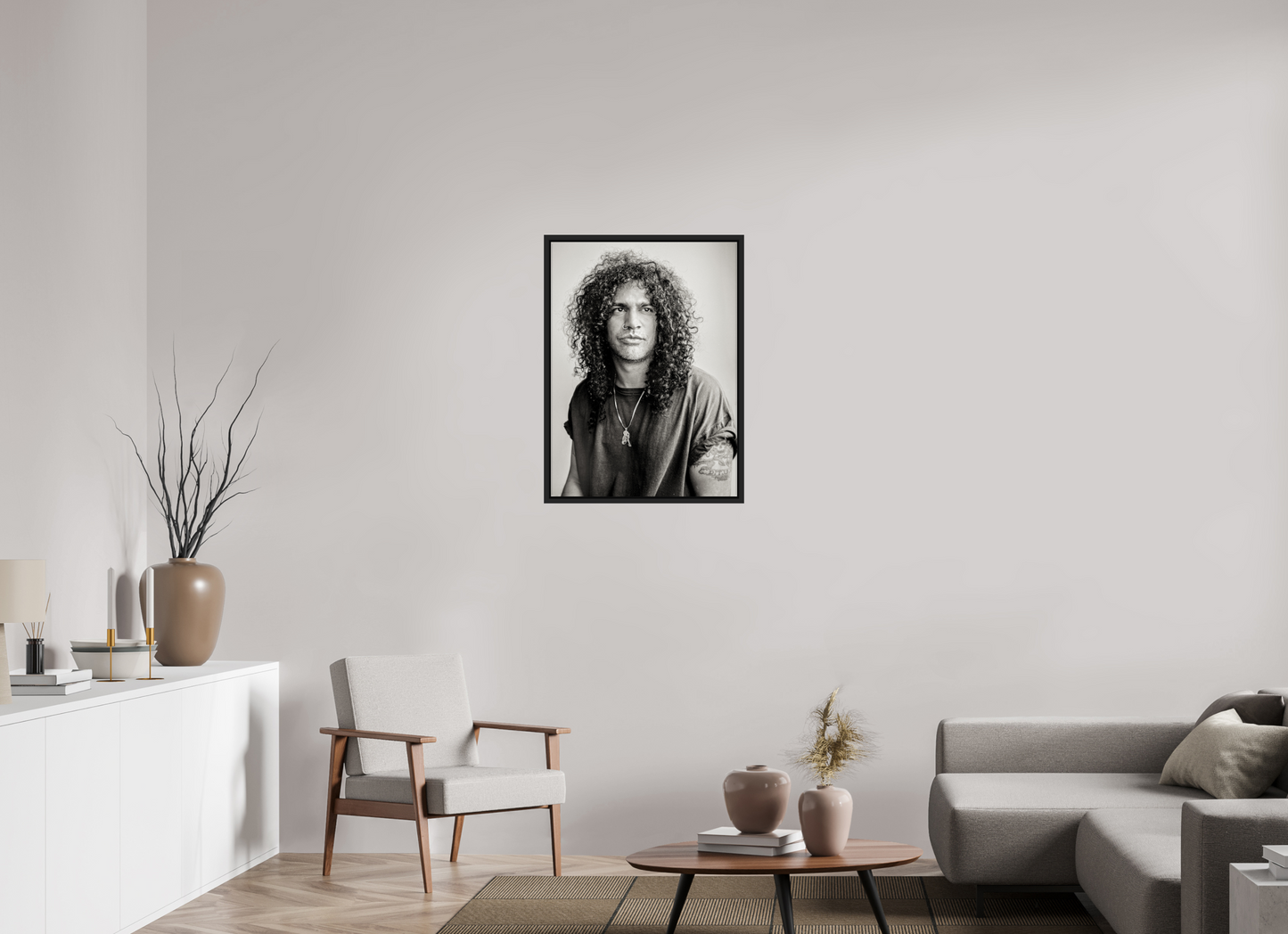 60 x 82 cm, Floater Frame | Black Matte Slash 07