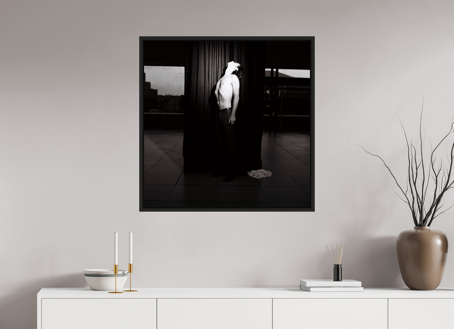 80 x 80 cm, Floater Frame | Black Matte Nick Cave 08