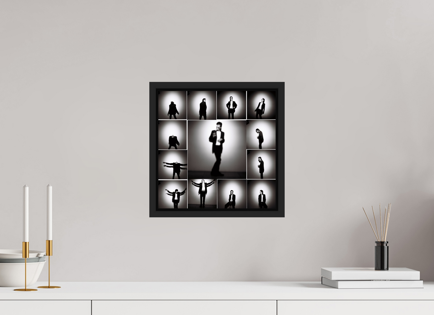 30 x 30 cm, Floater Frame | Black Matte Nick Cave 03