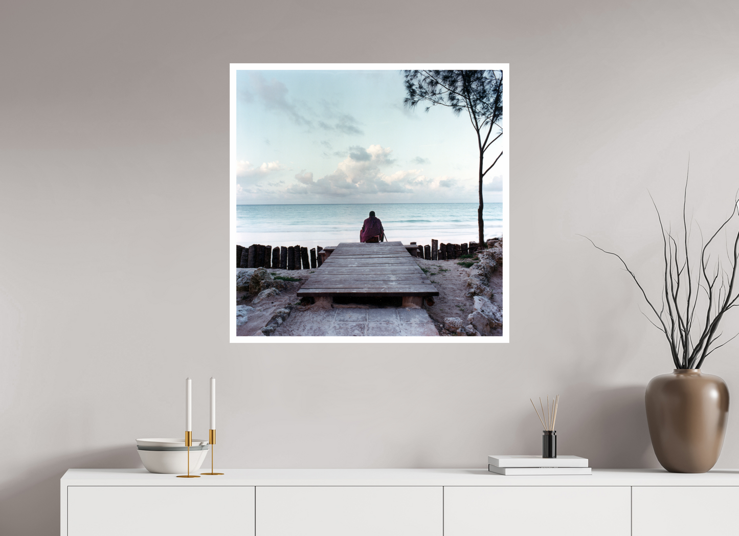 80 x 80 cm, Fine Art Print Massai - Zanzibar, Tansania 01