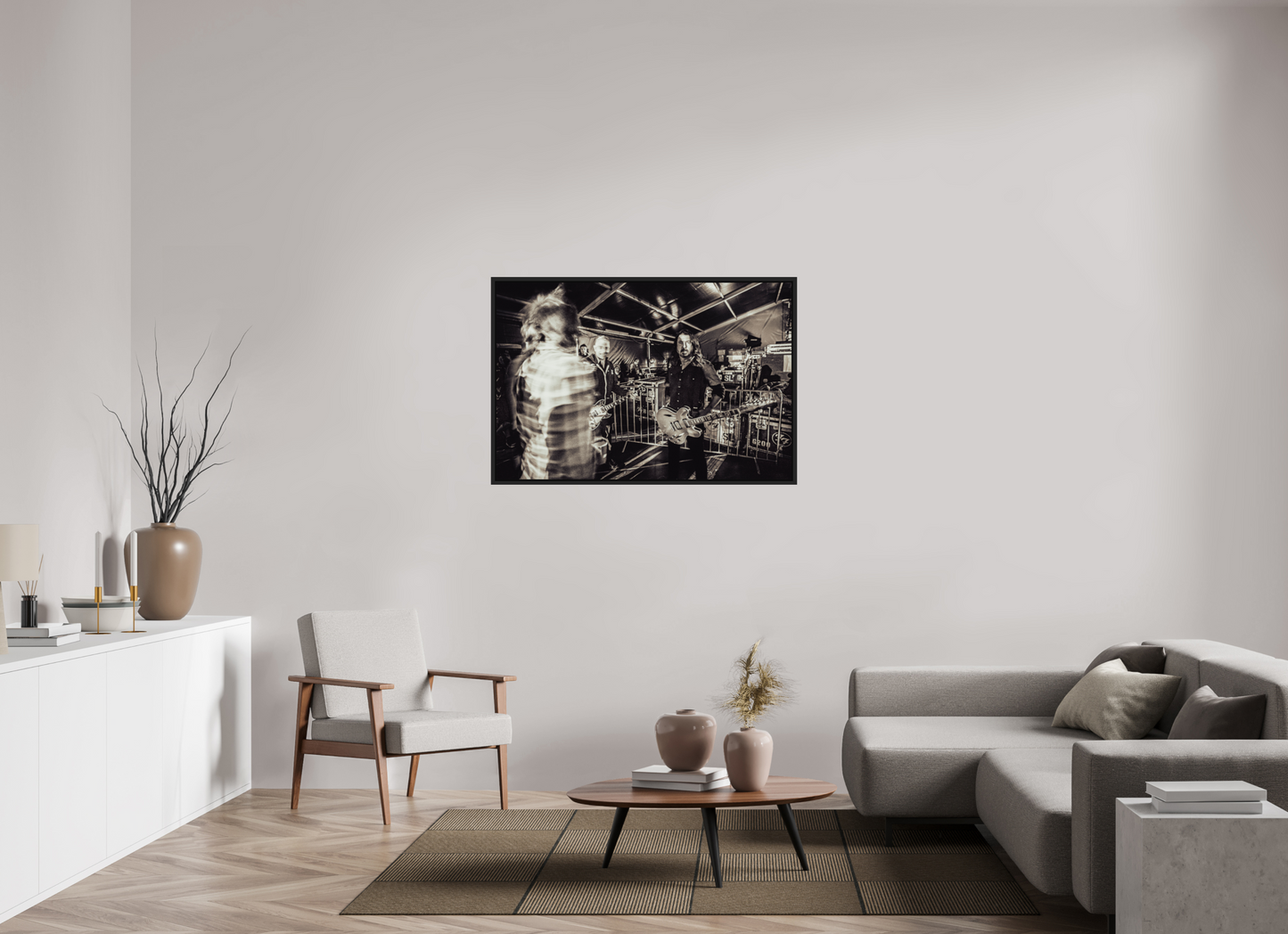 120 x 80 cm, Floater Frame | Black Matte Dave Grohl - Foo Fighters 05