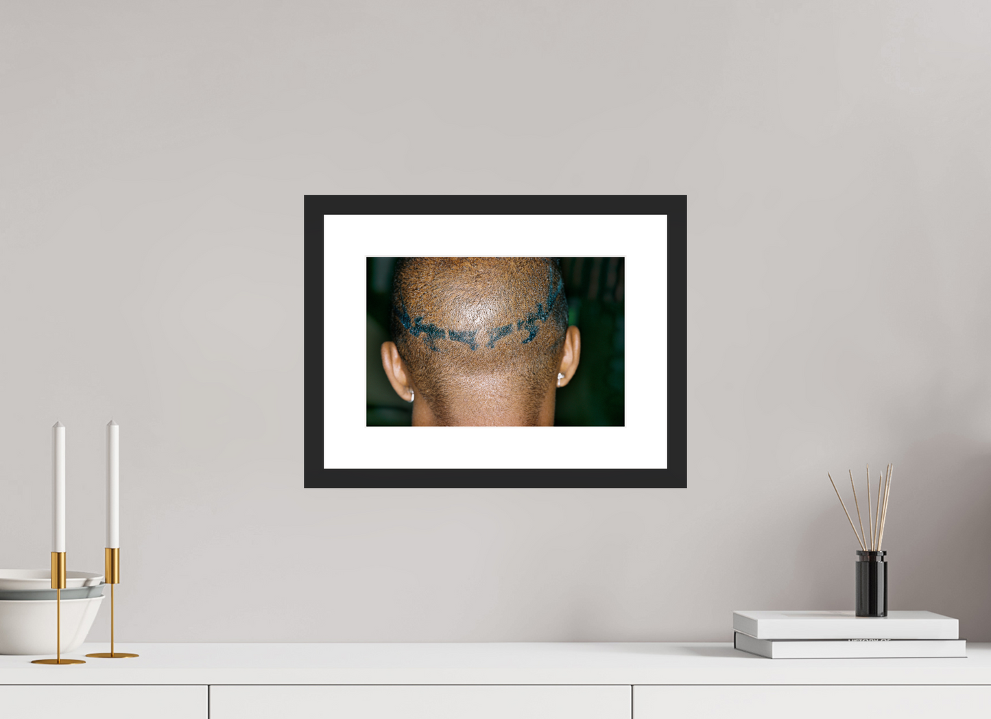 30 x 20 cm, Wood Frame with Passe-Partout | Black Matte Jamie Foxx 05