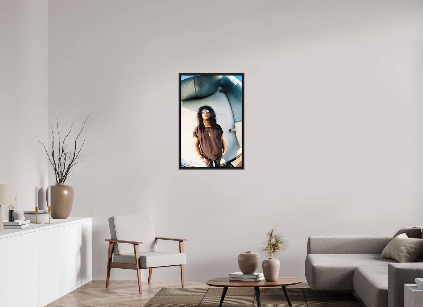 60 x 90 cm, Floater Frame | Black Matte Slash 02