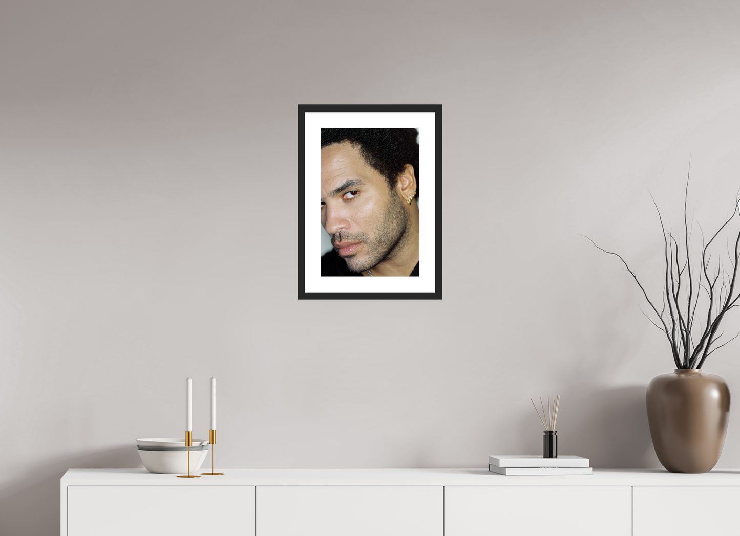 30 x 45 cm, Wood Frame with Passe-Partout | Black Matte Lenny Kravitz 13