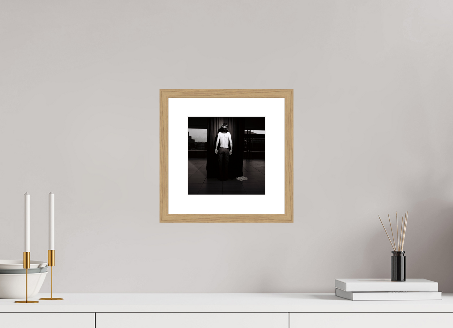 20 x 20 cm, Wood Frame with Passe-Partout | Oak Nick Cave 07