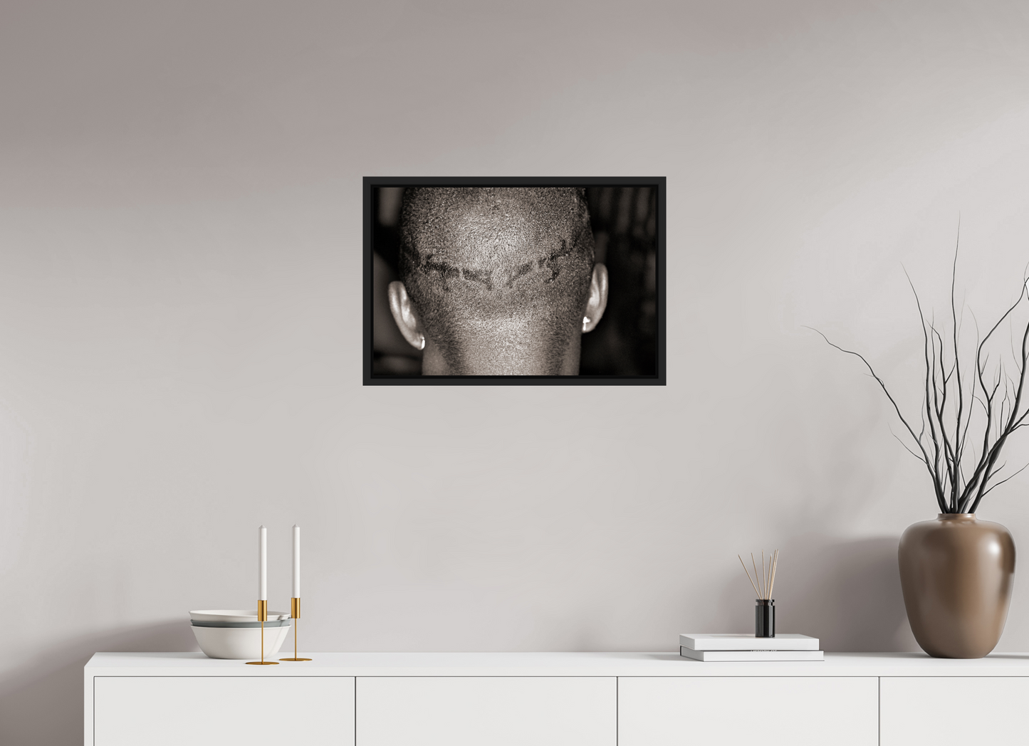 60 x 40 cm, Floater Frame | Black Matte Jamie Foxx 06