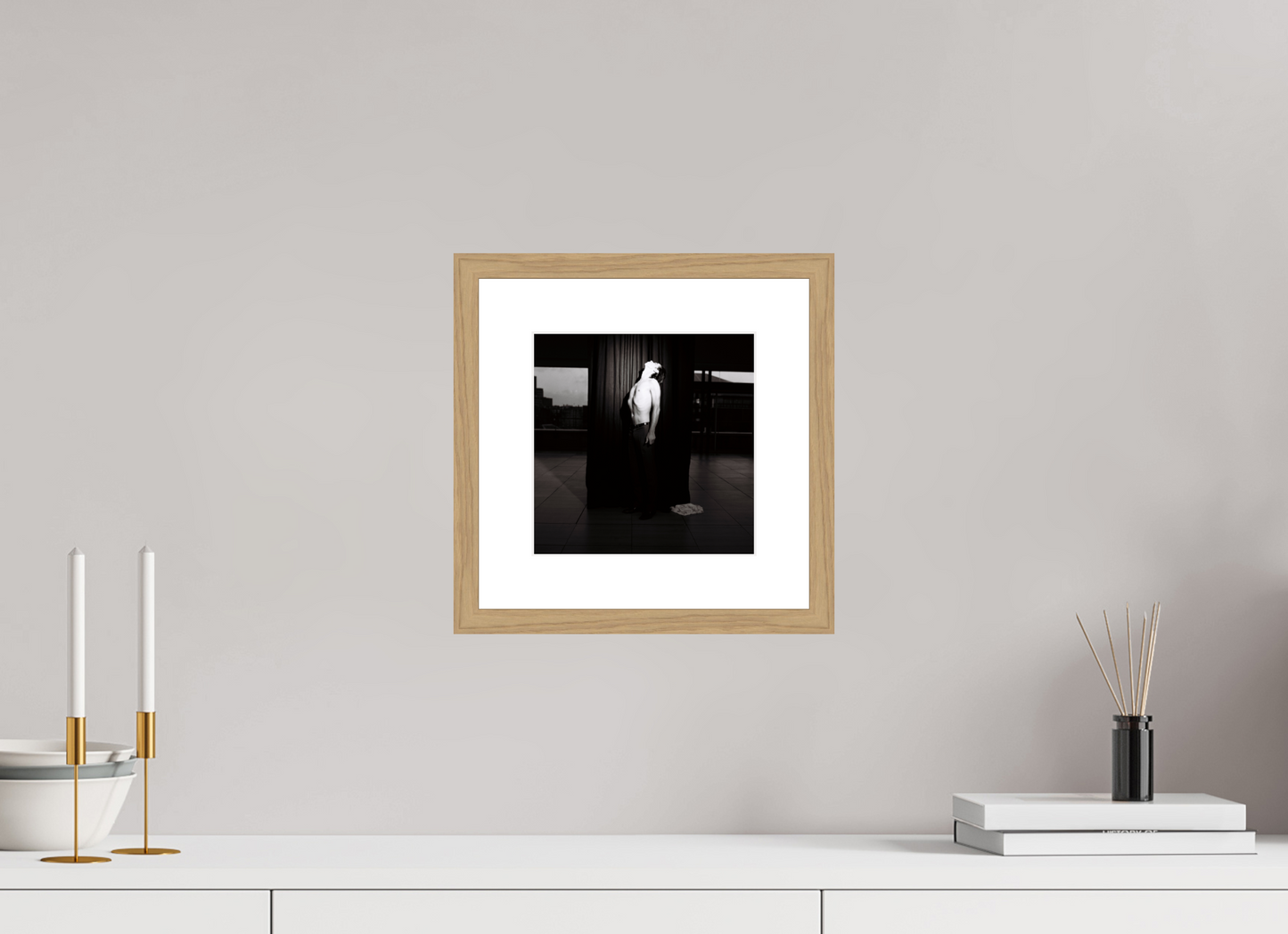 20 x 20 cm, Wood Frame with Passe-Partout | Oak Nick Cave 08
