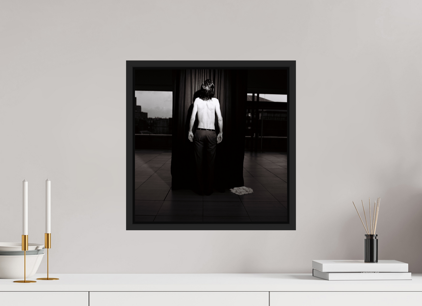 40 x 40 cm, Floater Frame | Black Matte Nick Cave 07