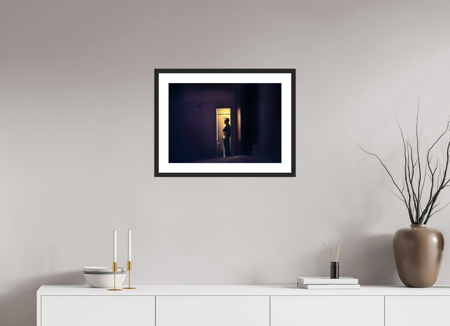 56 x 40 cm, Wood Frame with Passe-Partout | Black Matte Tricky 02