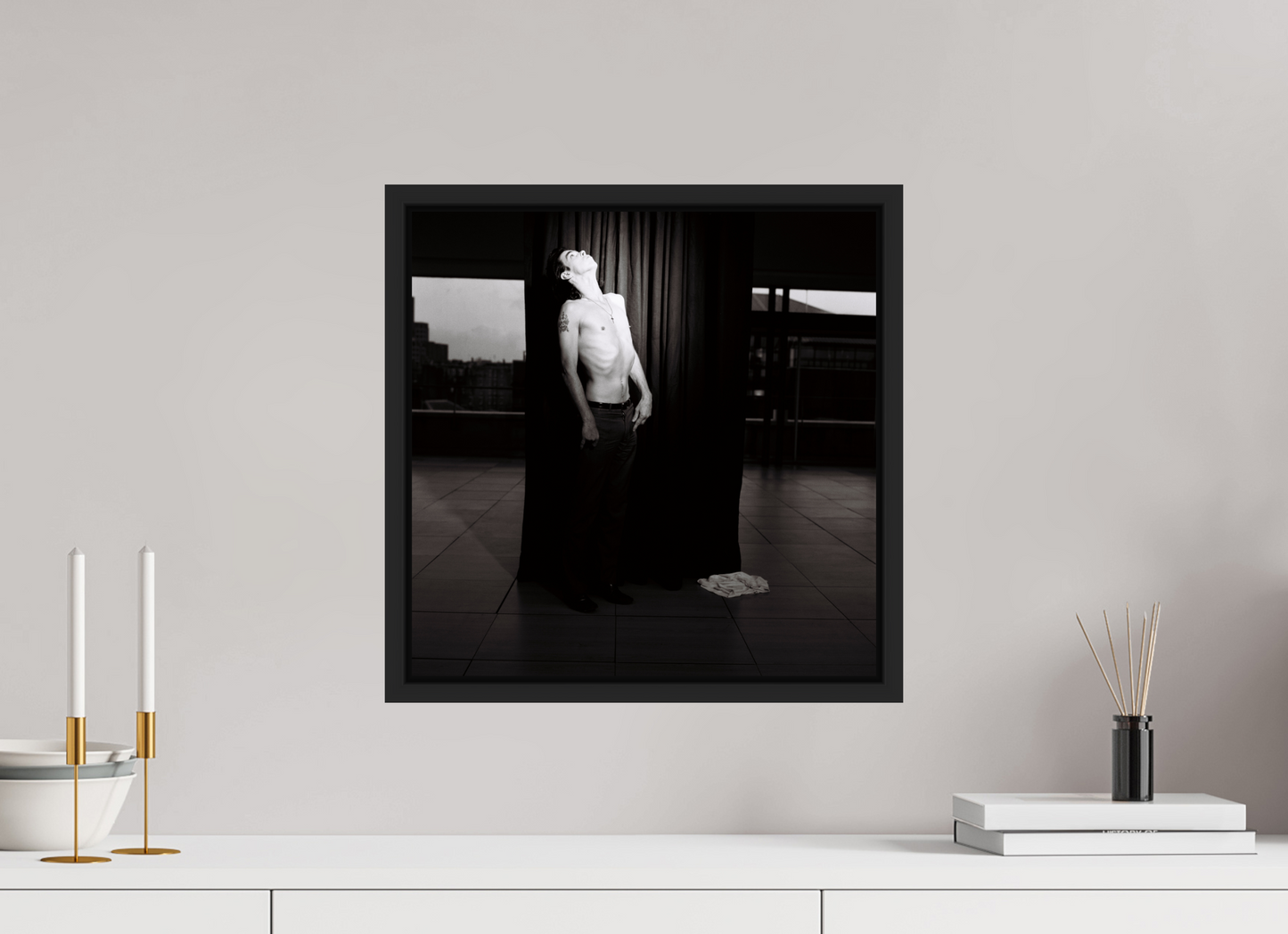 40 x 40 cm, Floater Frame | Black Matte Nick Cave 06