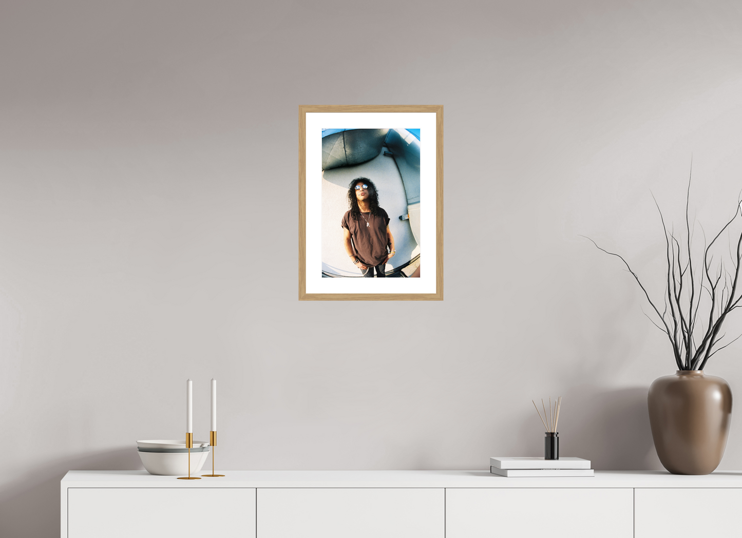 30 x 45 cm, Wood Frame with Passe-Partout | Oak Slash 02