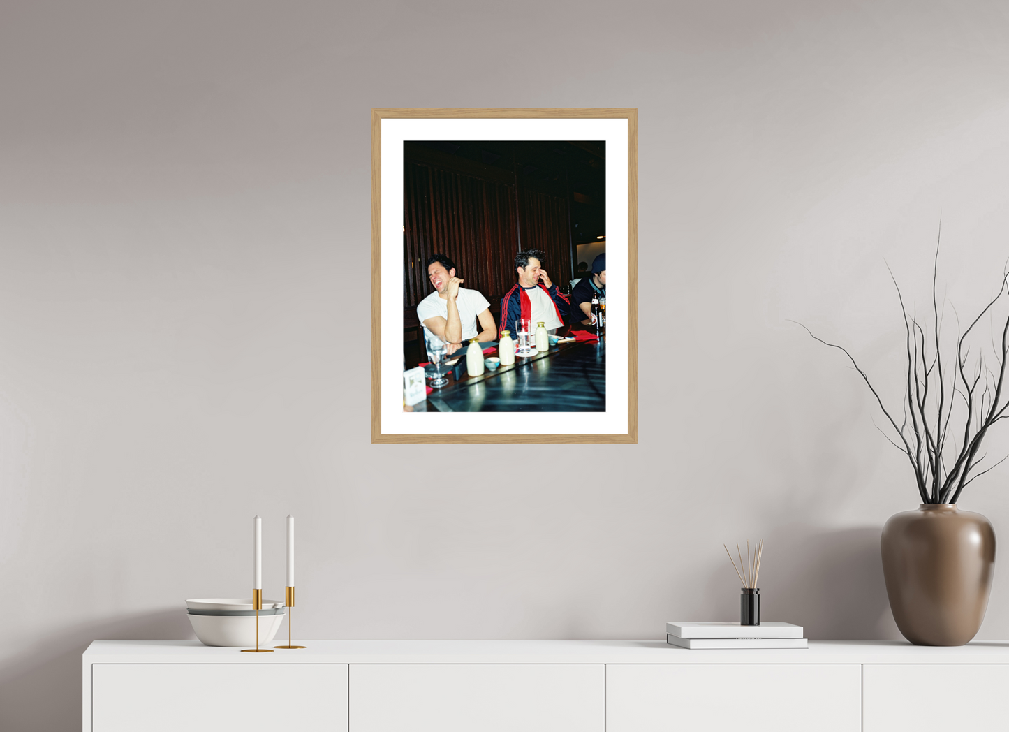 45 x 60 cm, Wood Frame with Passe-Partout | Oak Johnny Knoxville - Jackass 01