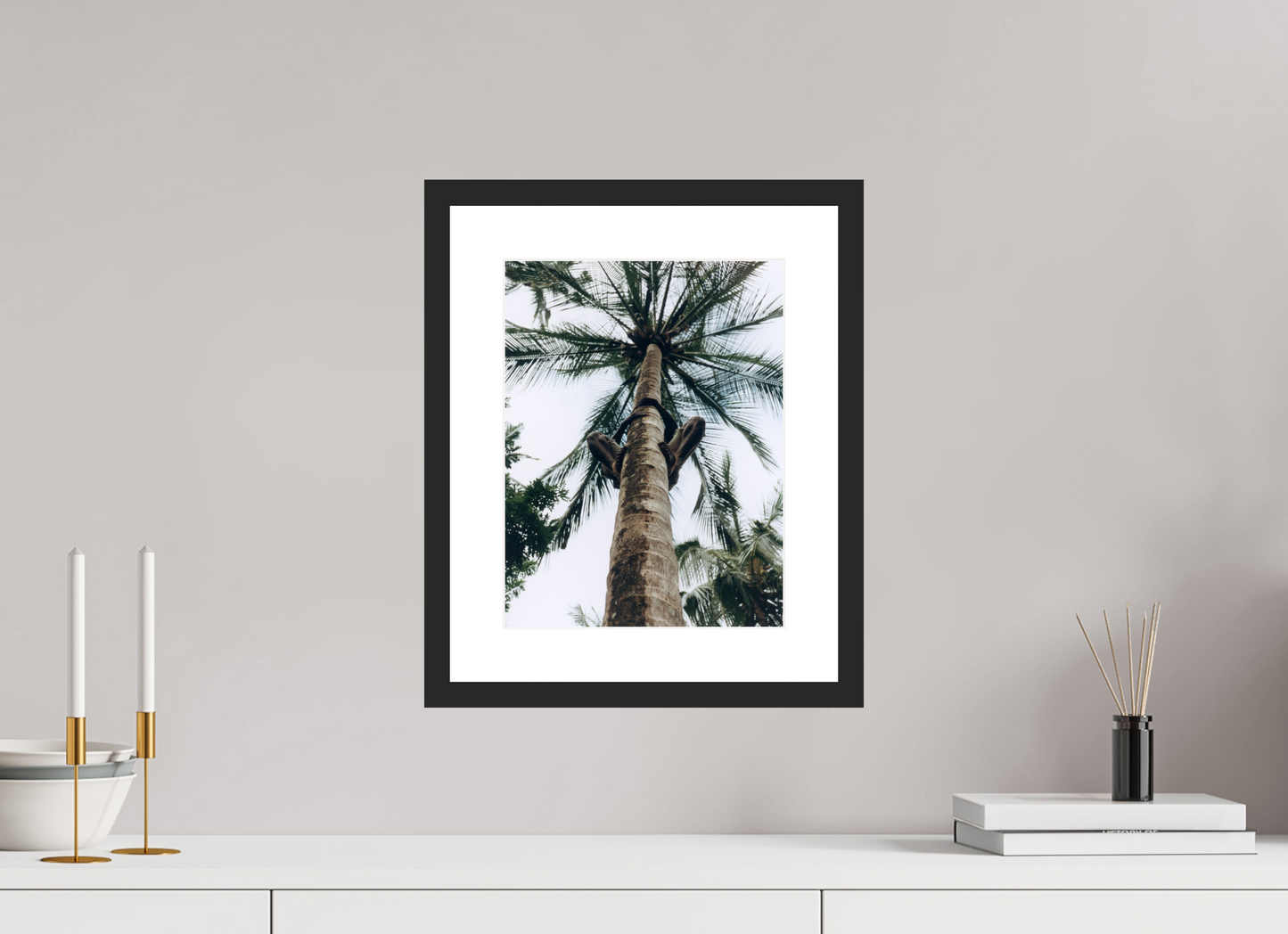 25 x 32,6 cm, Wood Frame with Passe-Partout | Black Matte Zanzibar, Tansania 01