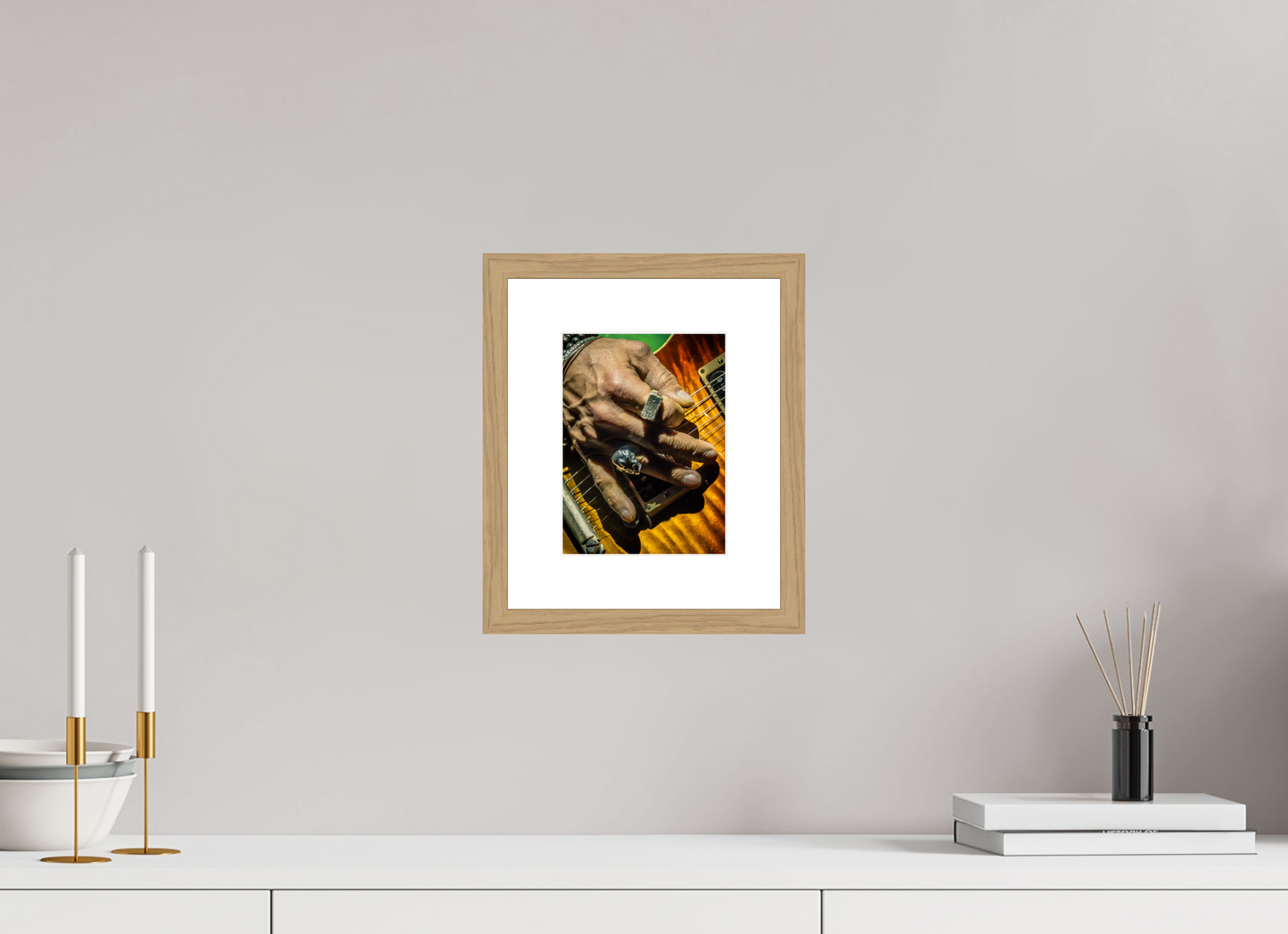 15 x 20 cm, Wood Frame with Passe-Partout | Oak Slash 08