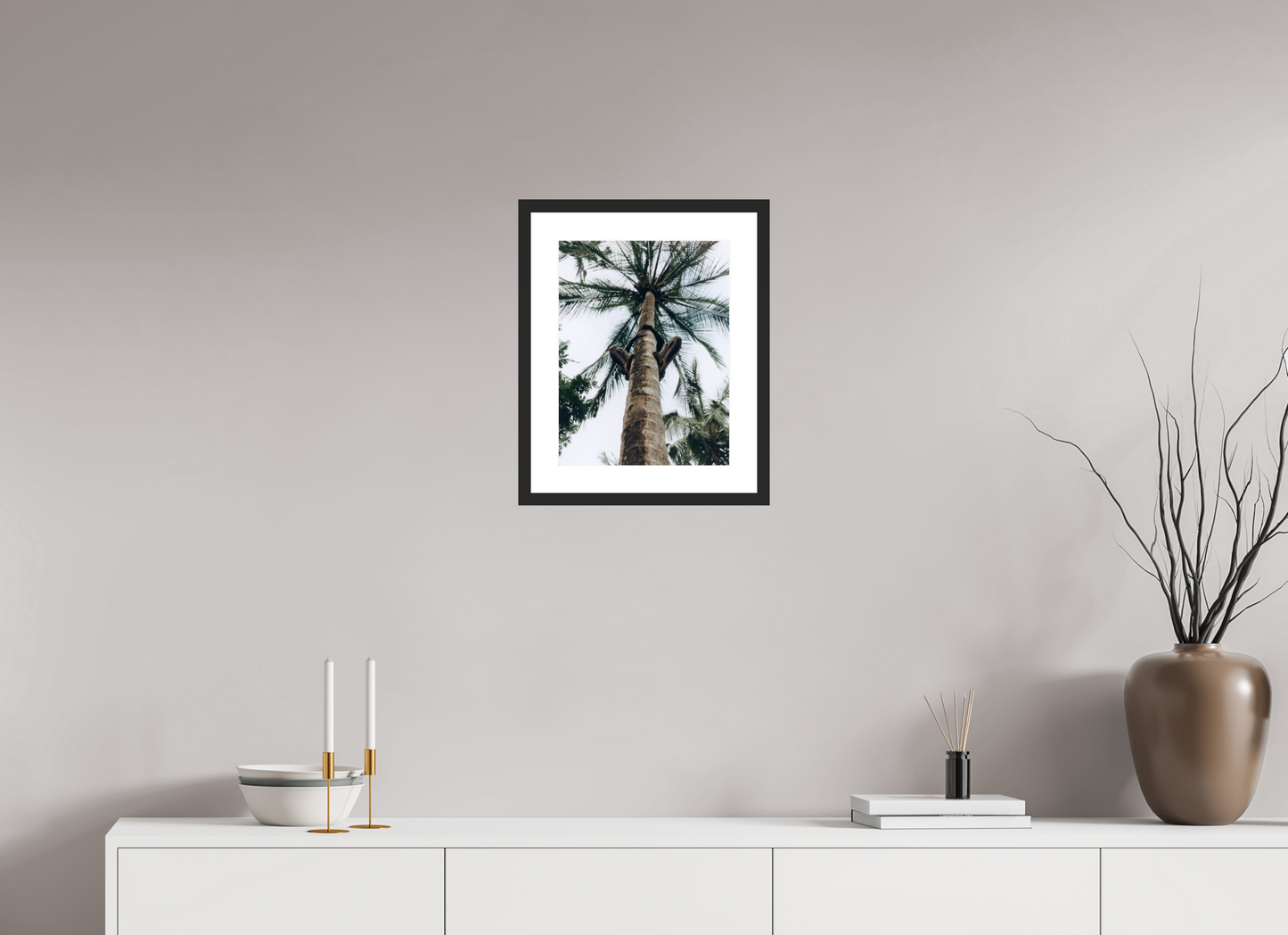 30 x 39,2 cm, Wood Frame with Passe-Partout | Black Matte Zanzibar, Tansania 01