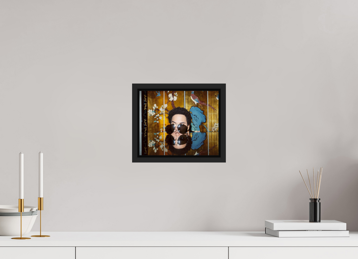 24,5 x 20 cm, Floater Frame | Black Matte Lenny Kravitz 05