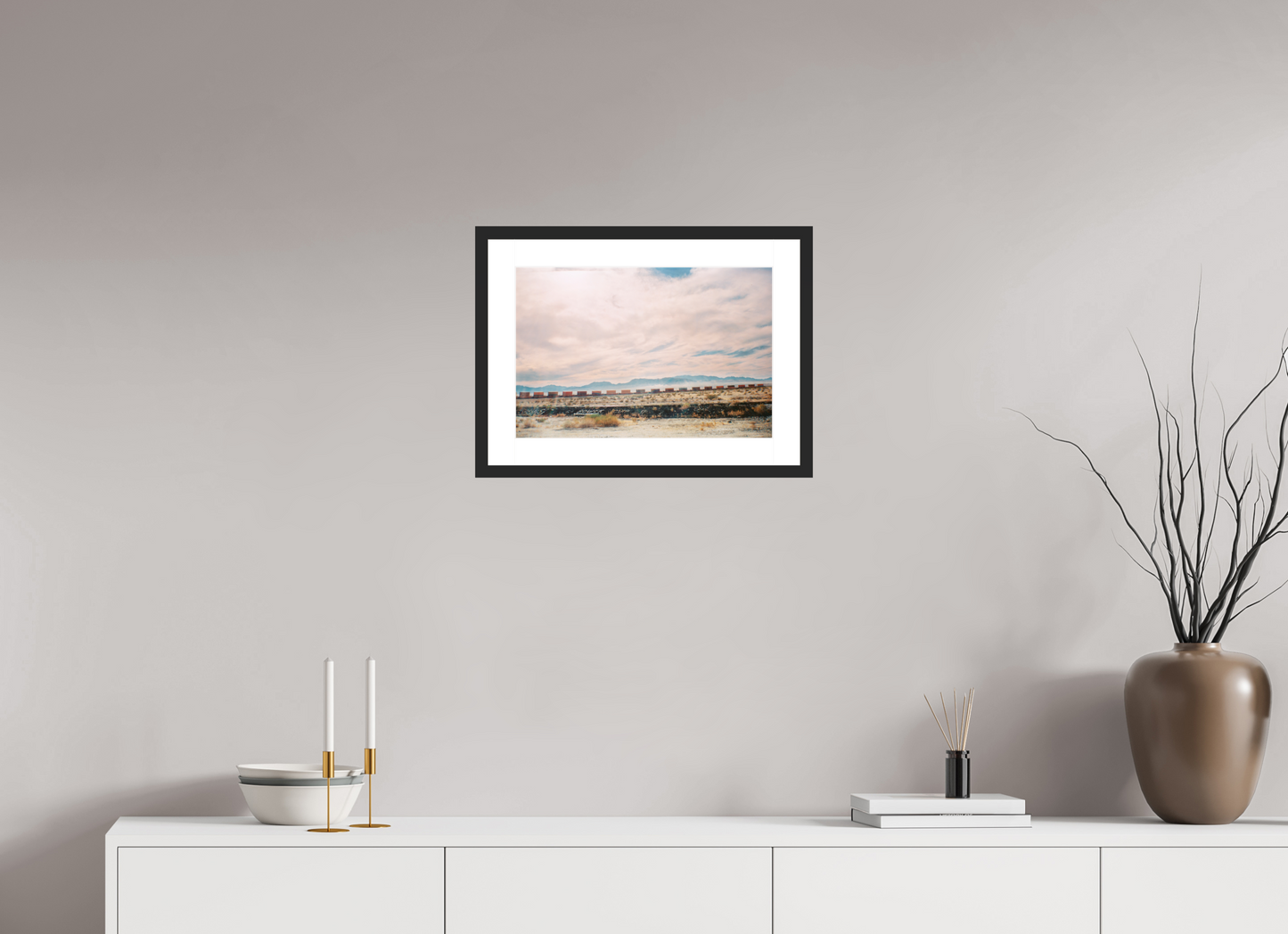 44,6 x 30 cm, Wood Frame with Passe-Partout | Black Matte USA - Agfa Clack 01