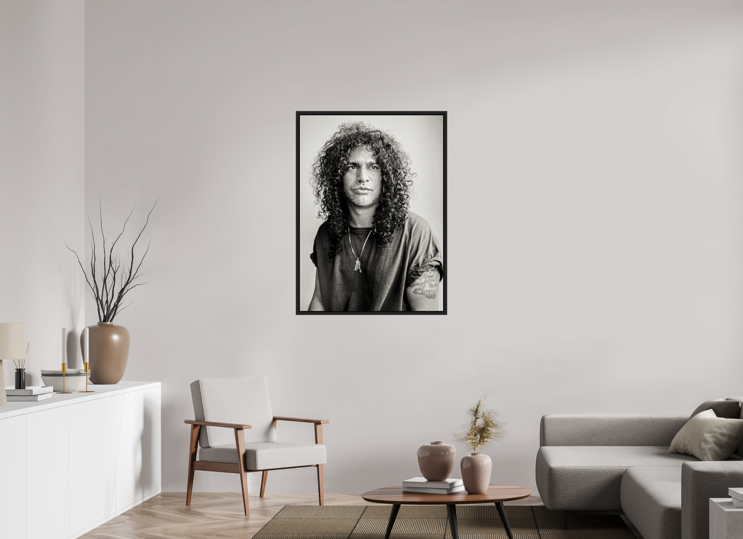 80 x 109,3 cm, Floater Frame | Black Matte Slash 07