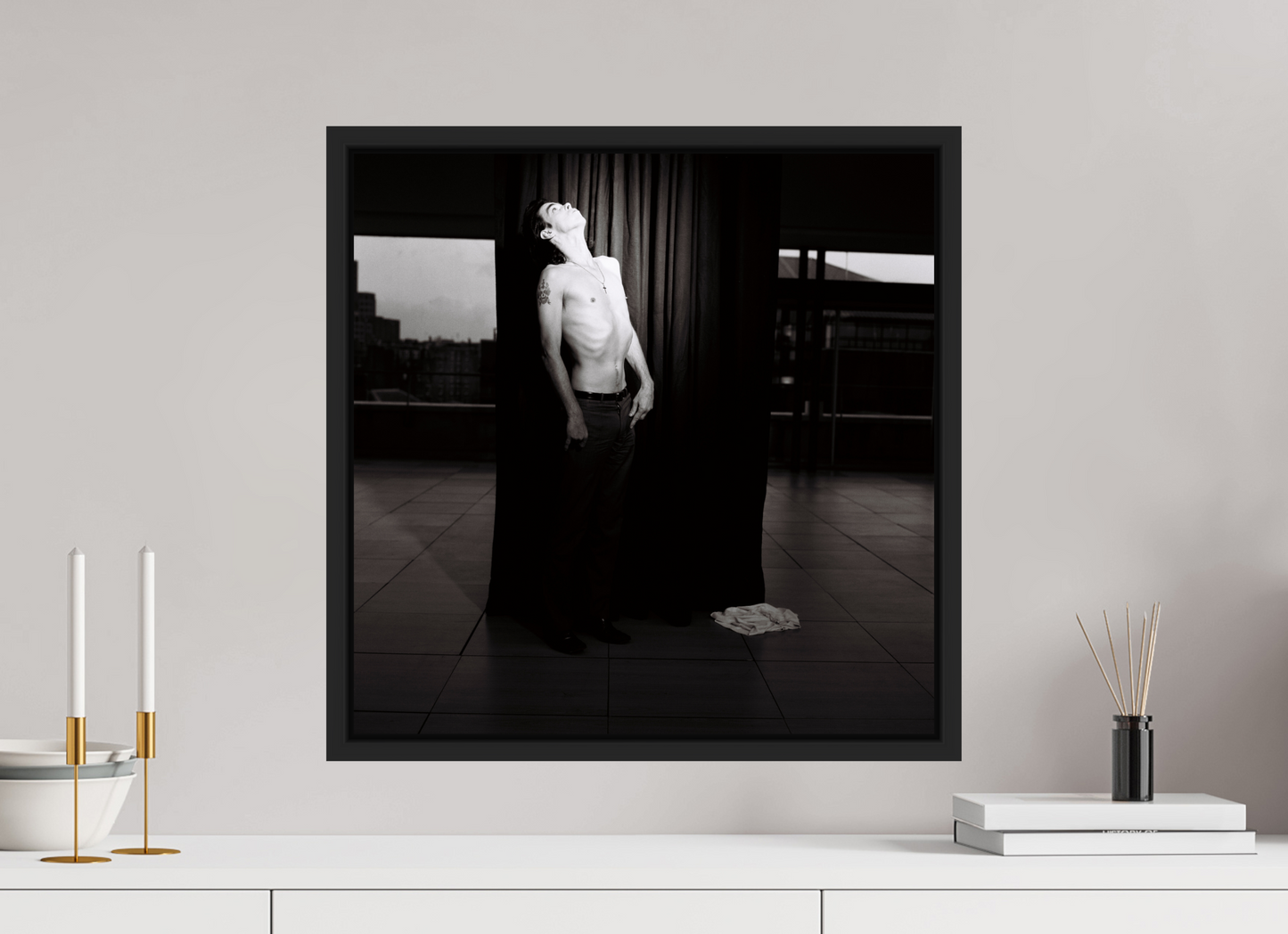 50 x 50 cm, Floater Frame | Black Matte Nick Cave 06
