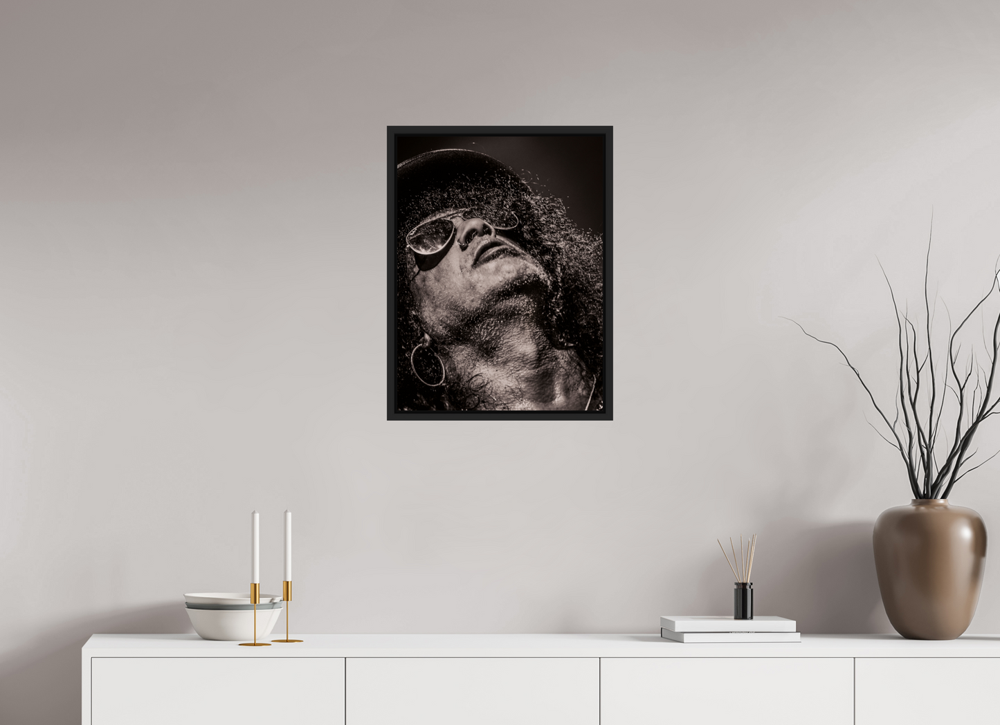 45 x 60 cm, Floater Frame | Black Matte Slash 10