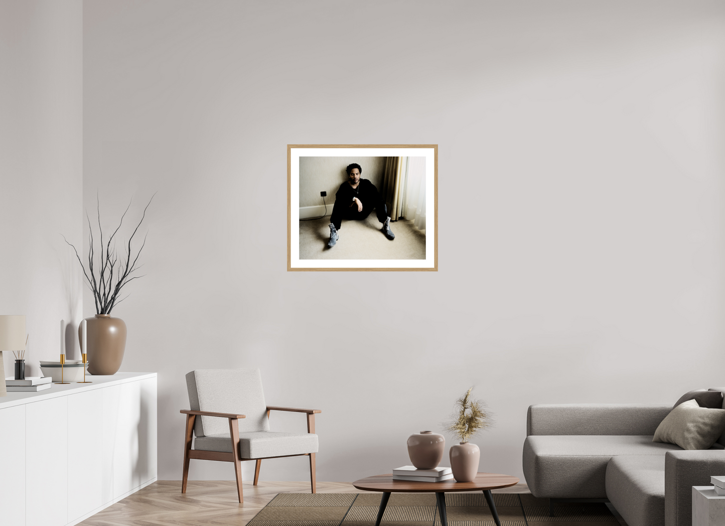 73,6 x 60 cm, Wood Frame with Passe-Partout | Oak Lenny Kravitz 07
