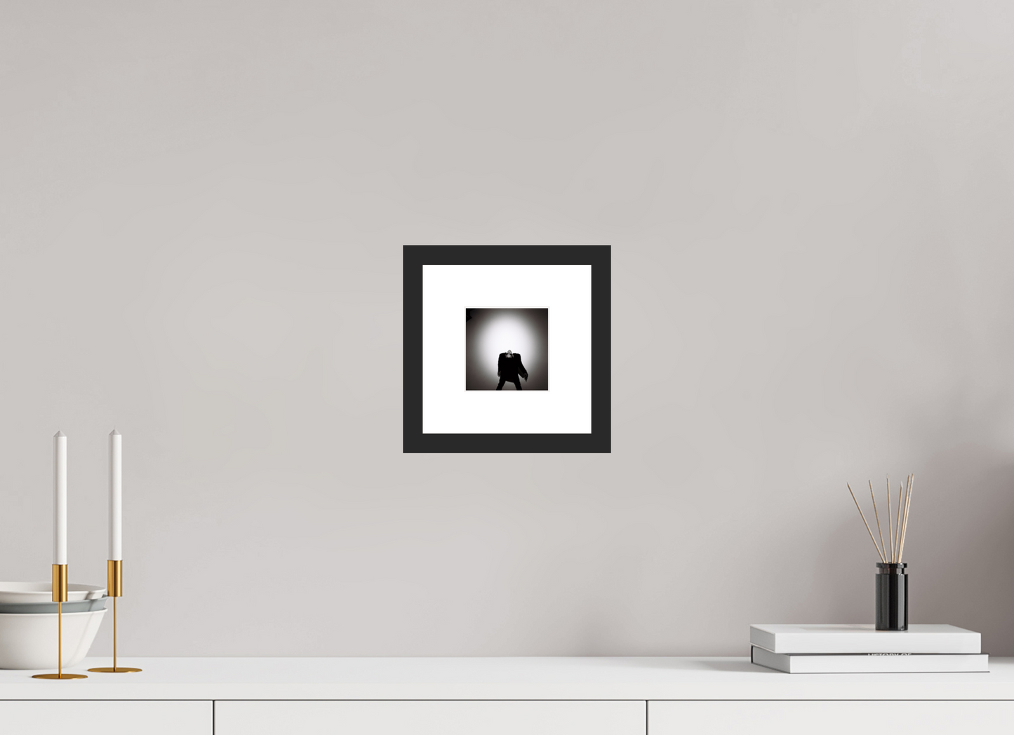 10 x 10 cm, Wood Frame with Passe-Partout | Black Matte Nick Cave 09