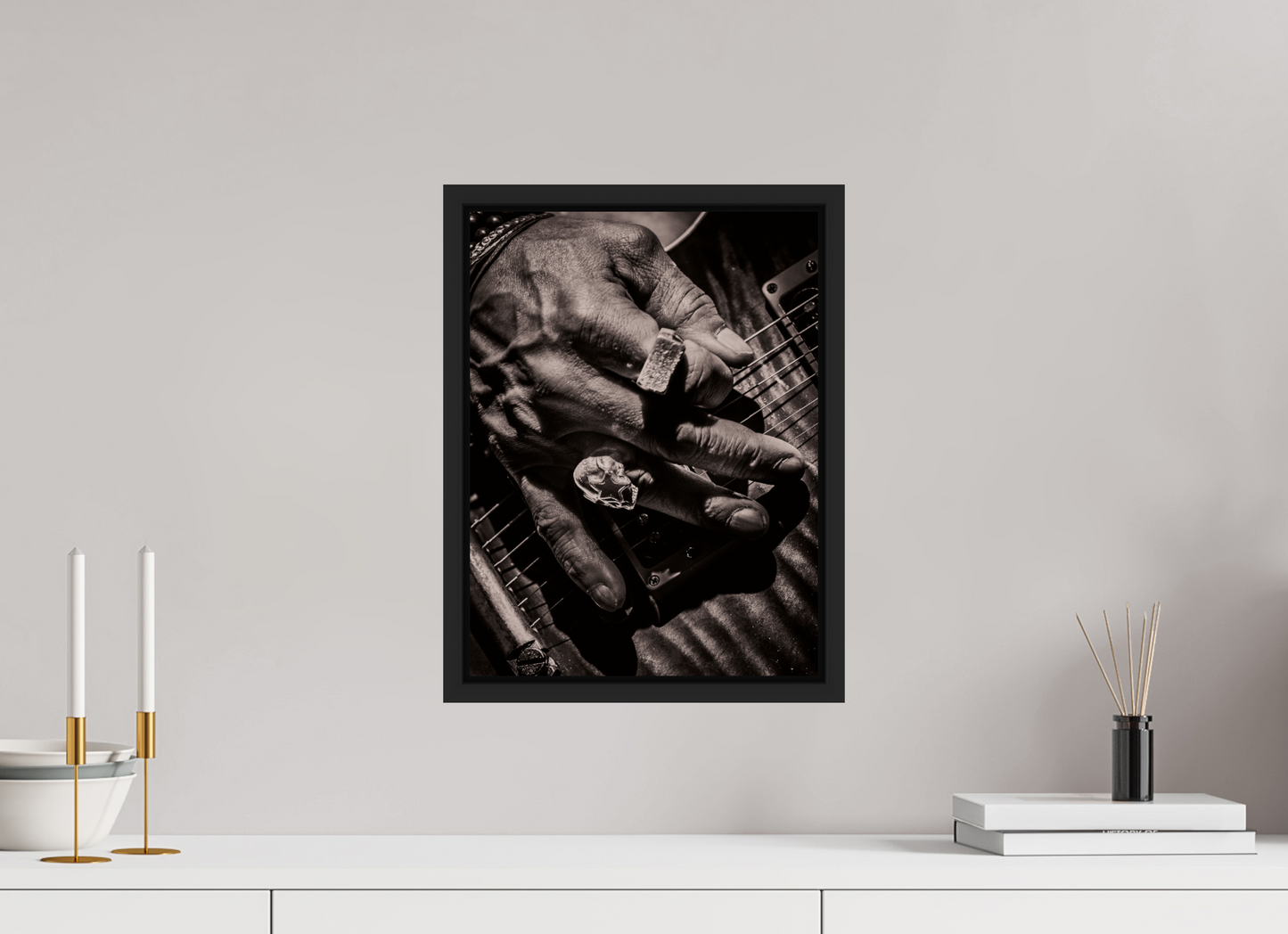 30 x 40 cm, Floater Frame | Black Matte Slash 09