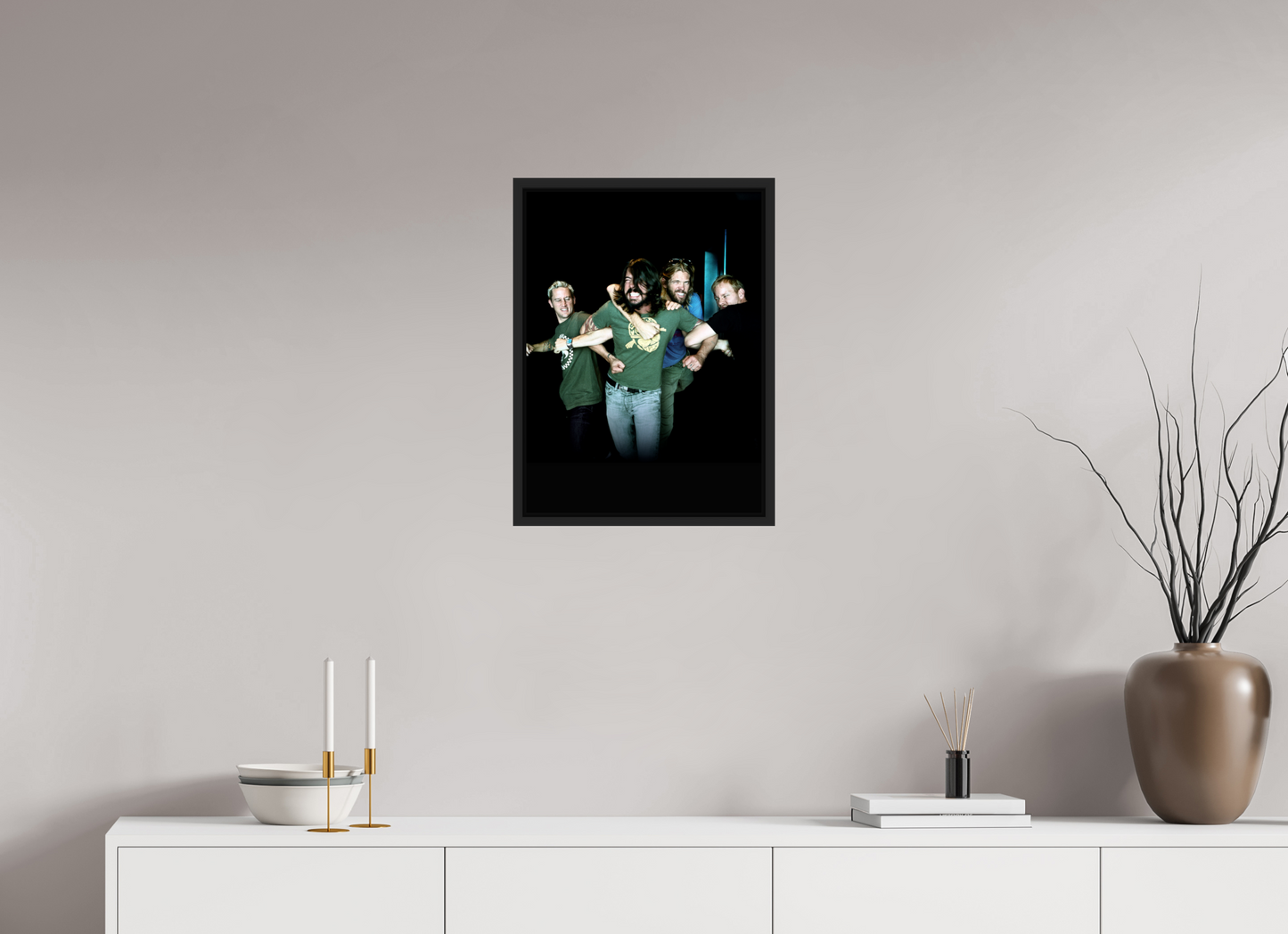 40 x 54,6 cm, Floater Frame | Black Matte Dave Grohl - Foo Fighters 02