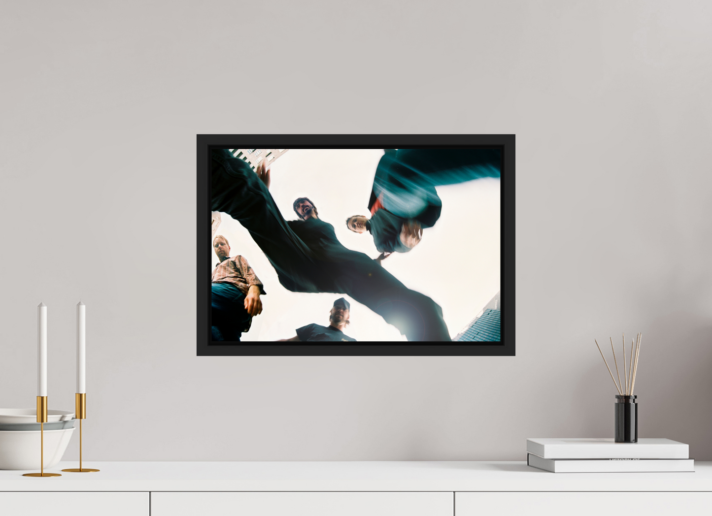 45 x 30 cm, Floater Frame | Black Matte Dave Grohl - Foo Fighters 03