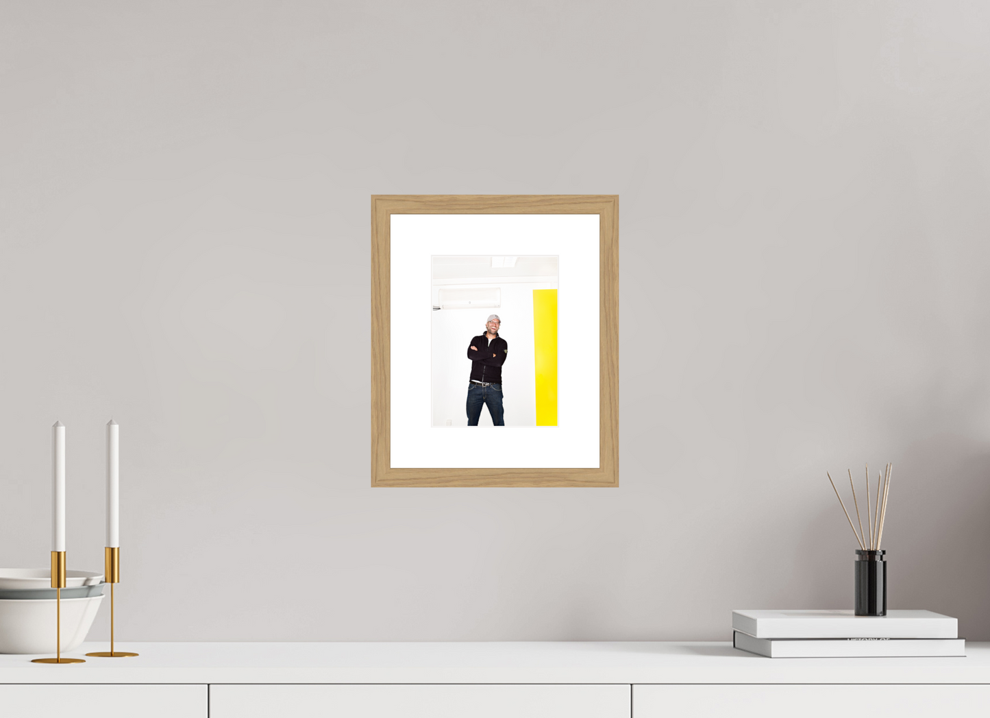 15 x 20 cm, Wood Frame with Passe-Partout | Oak Jürgen Klopp 01