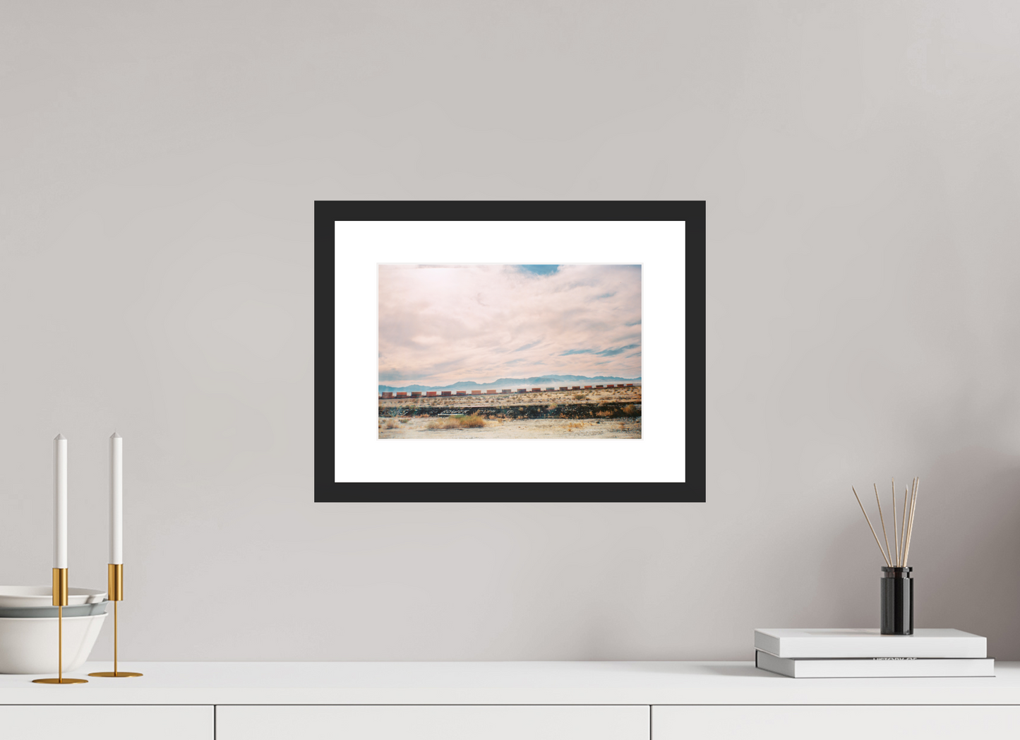 29,7 x 20 cm, Wood Frame with Passe-Partout | Black Matte USA - Agfa Clack 01