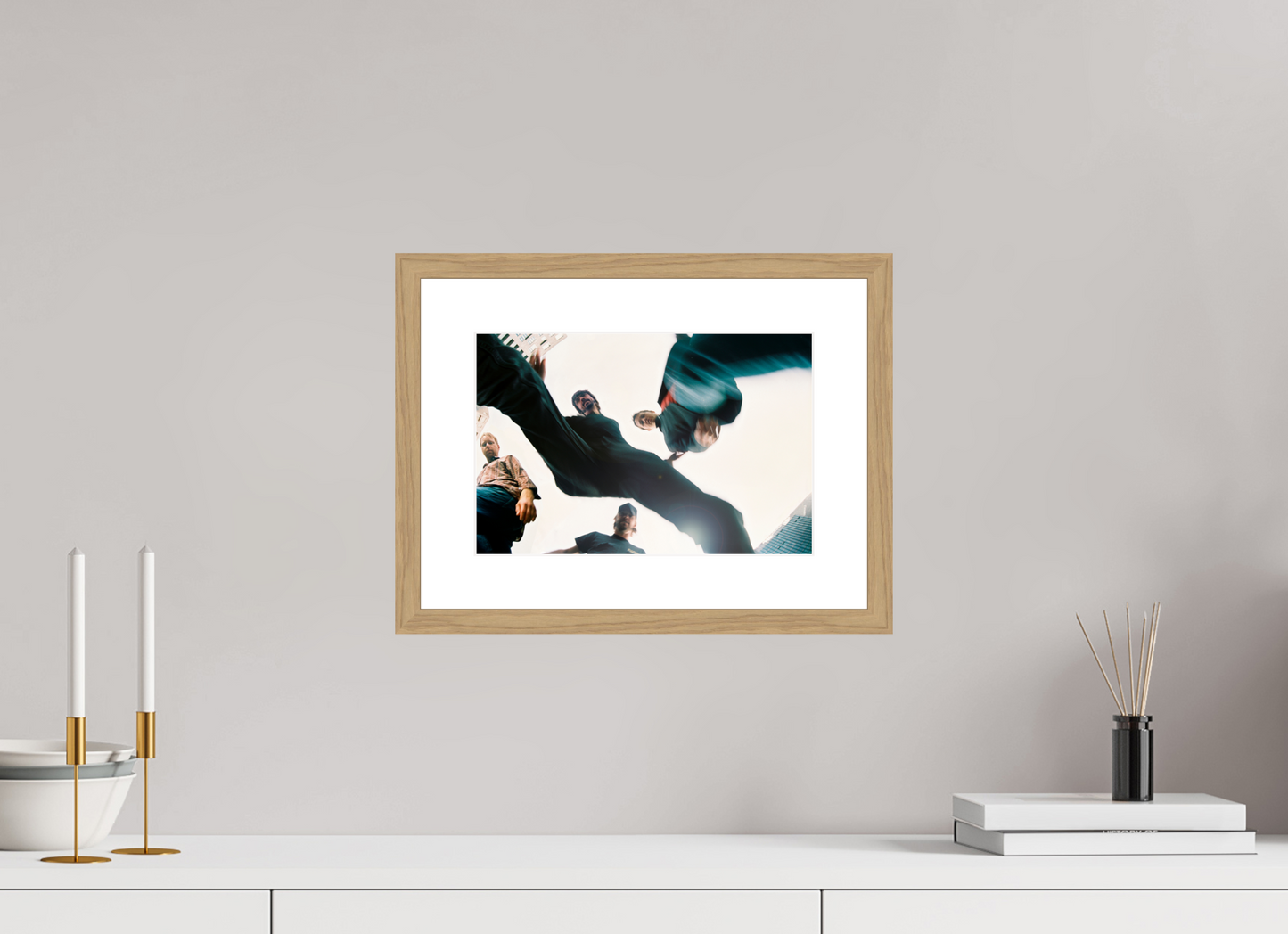 30 x 20 cm, Wood Frame with Passe-Partout | Oak Dave Grohl - Foo Fighters 03