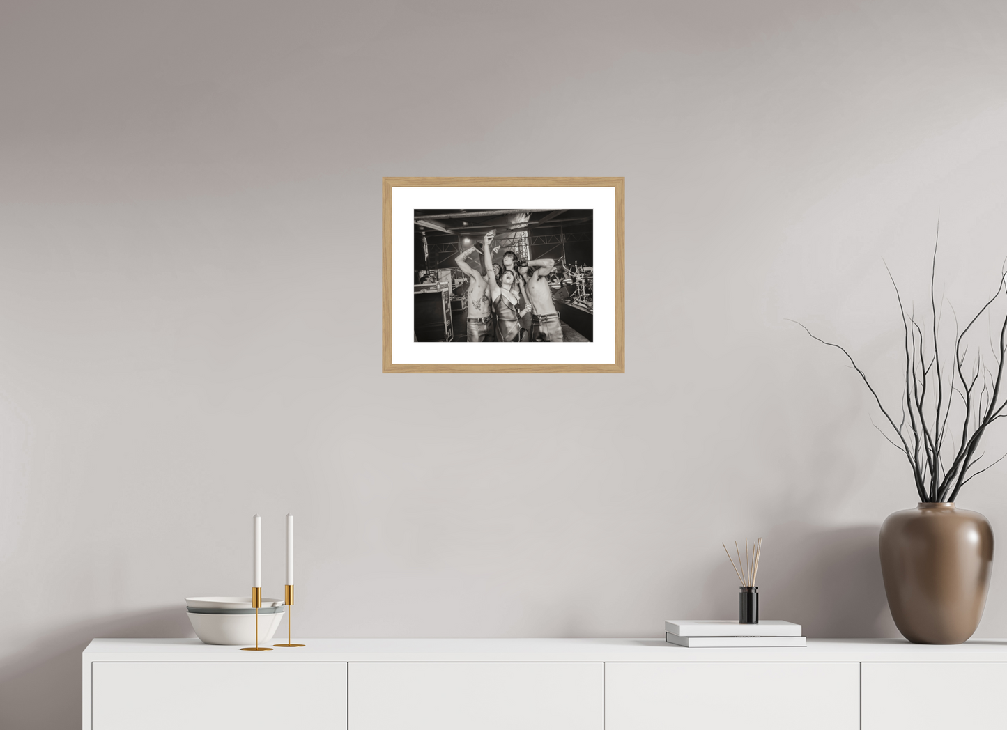 40 x 30 cm, Wood Frame with Passe-Partout | Oak Måneskin 02