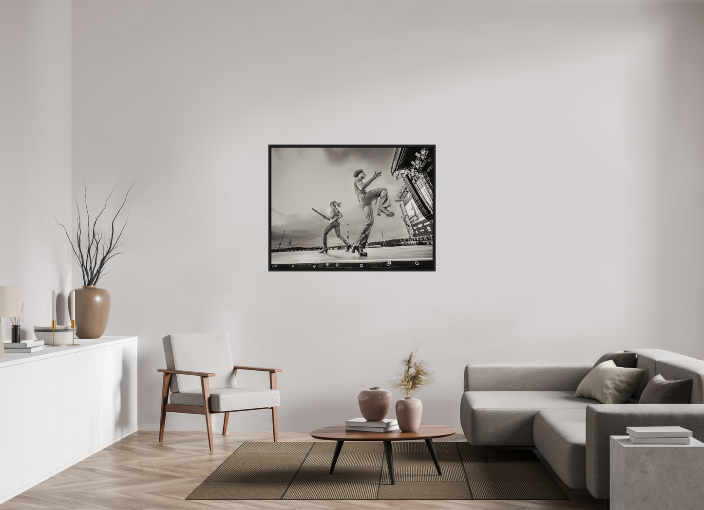 120 x 90 cm, Floater Frame | Black Matte Måneskin Live 01