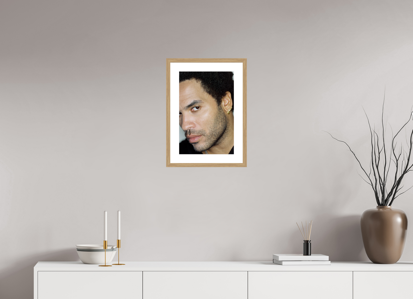 30 x 45 cm, Wood Frame with Passe-Partout | Oak Lenny Kravitz 13