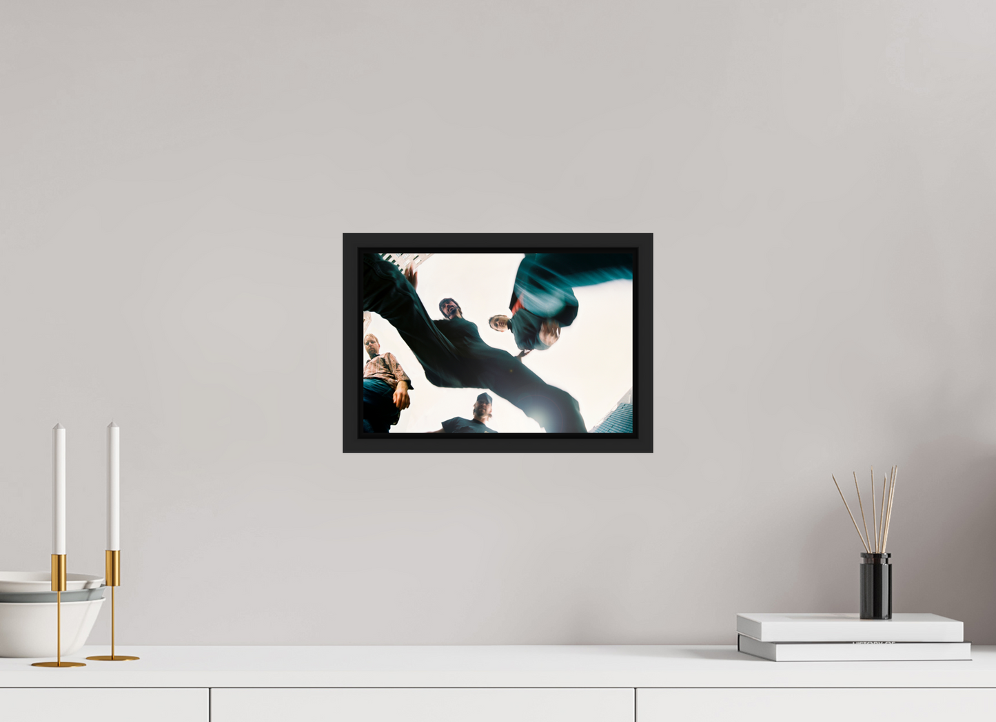 30 x 20 cm, Floater Frame | Black Matte Dave Grohl - Foo Fighters 03