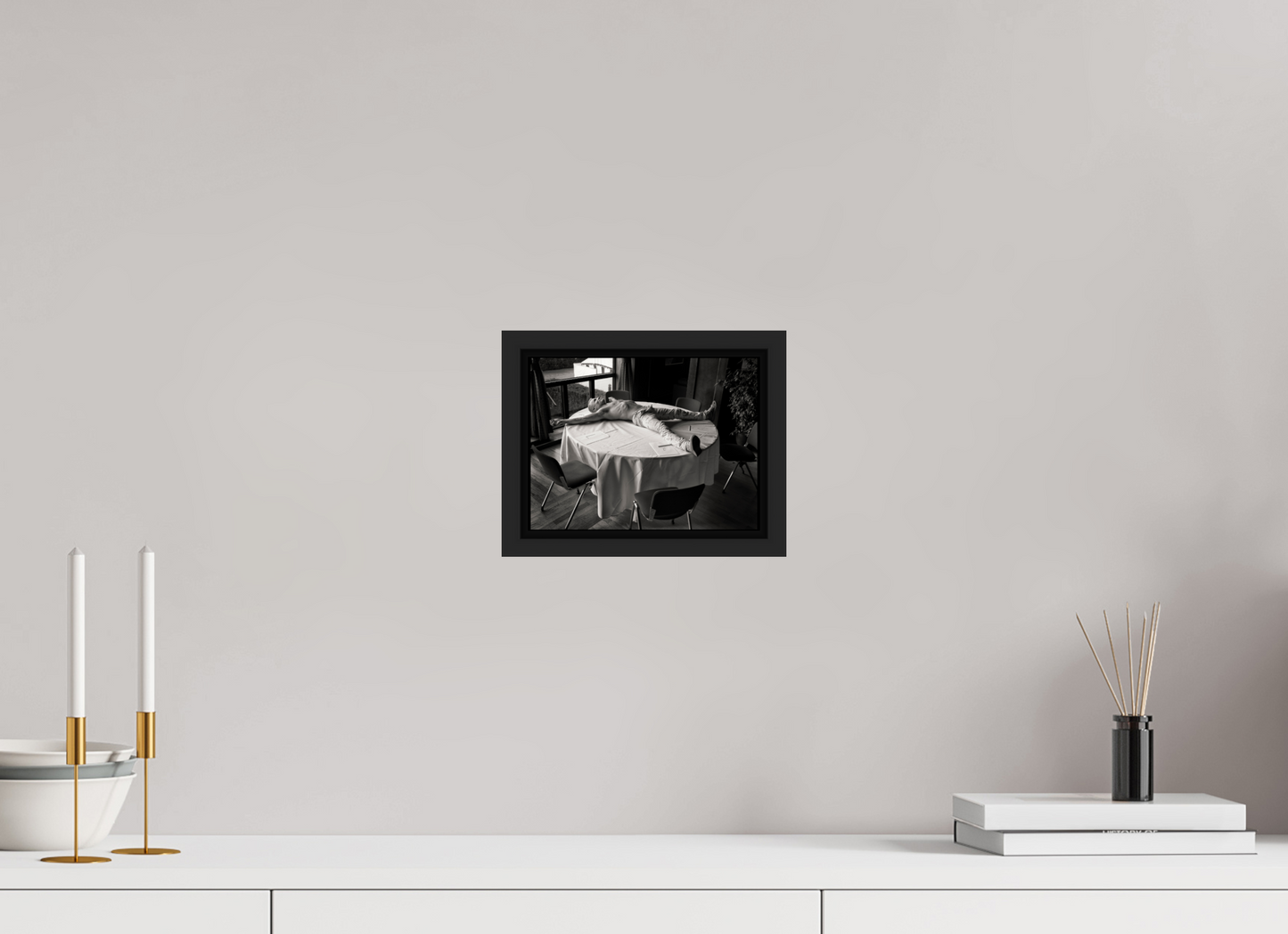 20 x 15 cm, Floater Frame | Black Matte Flea - Red Hot Chili Peppers 03